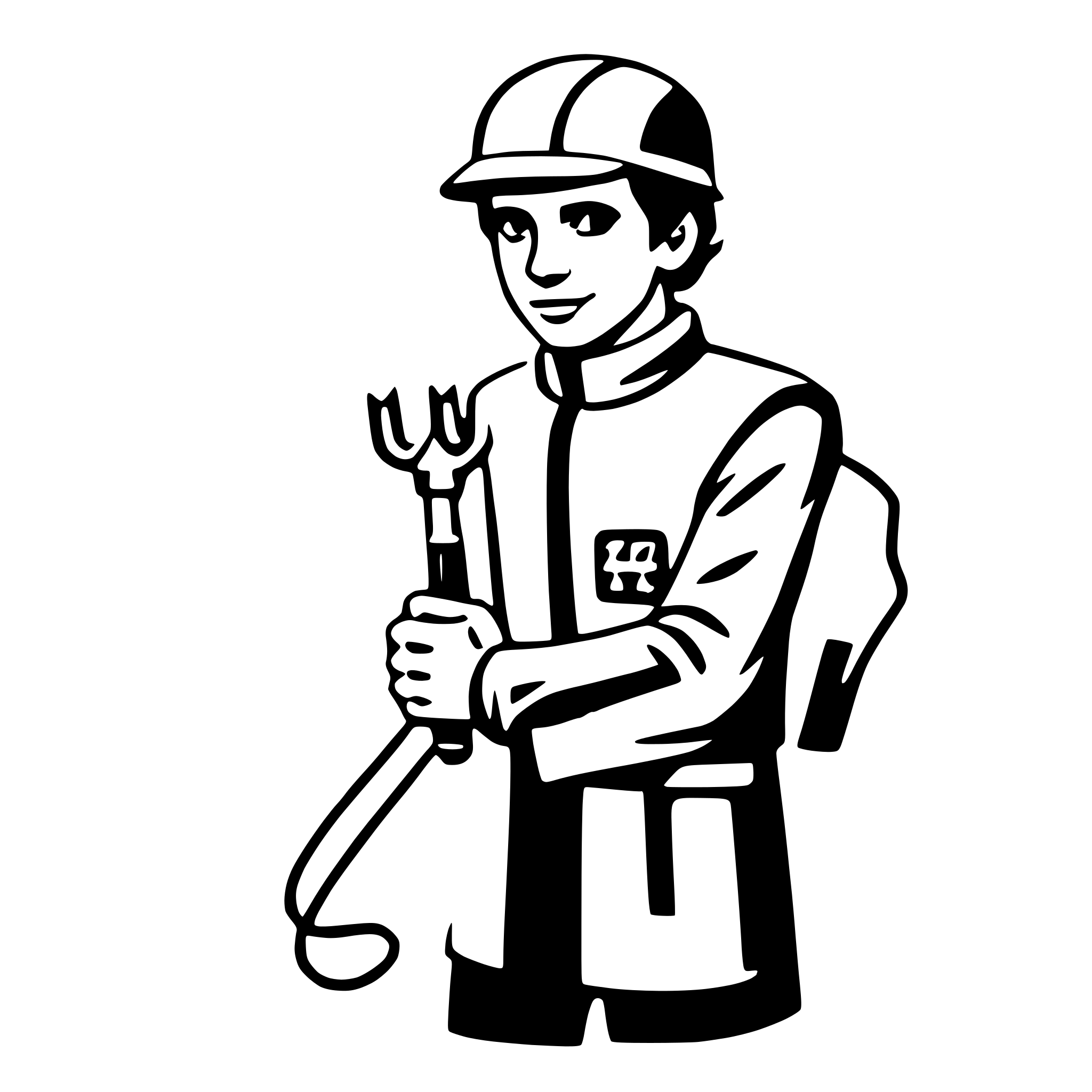 AI-generated SVG of a electrician