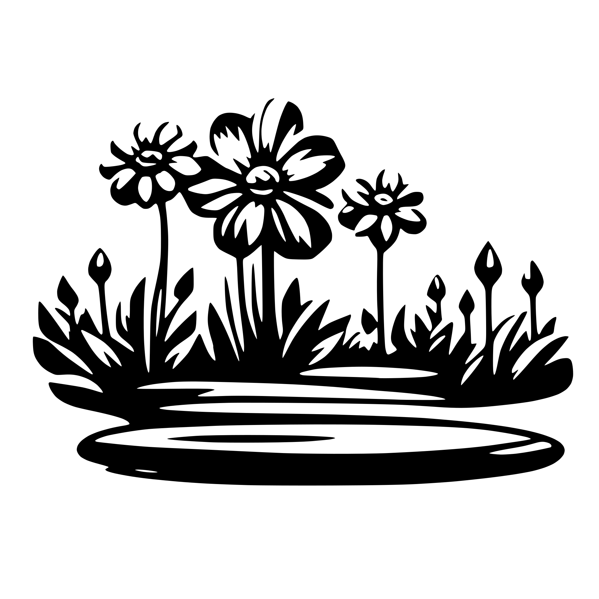 AI-generated SVG of 'Floral Border Divider'