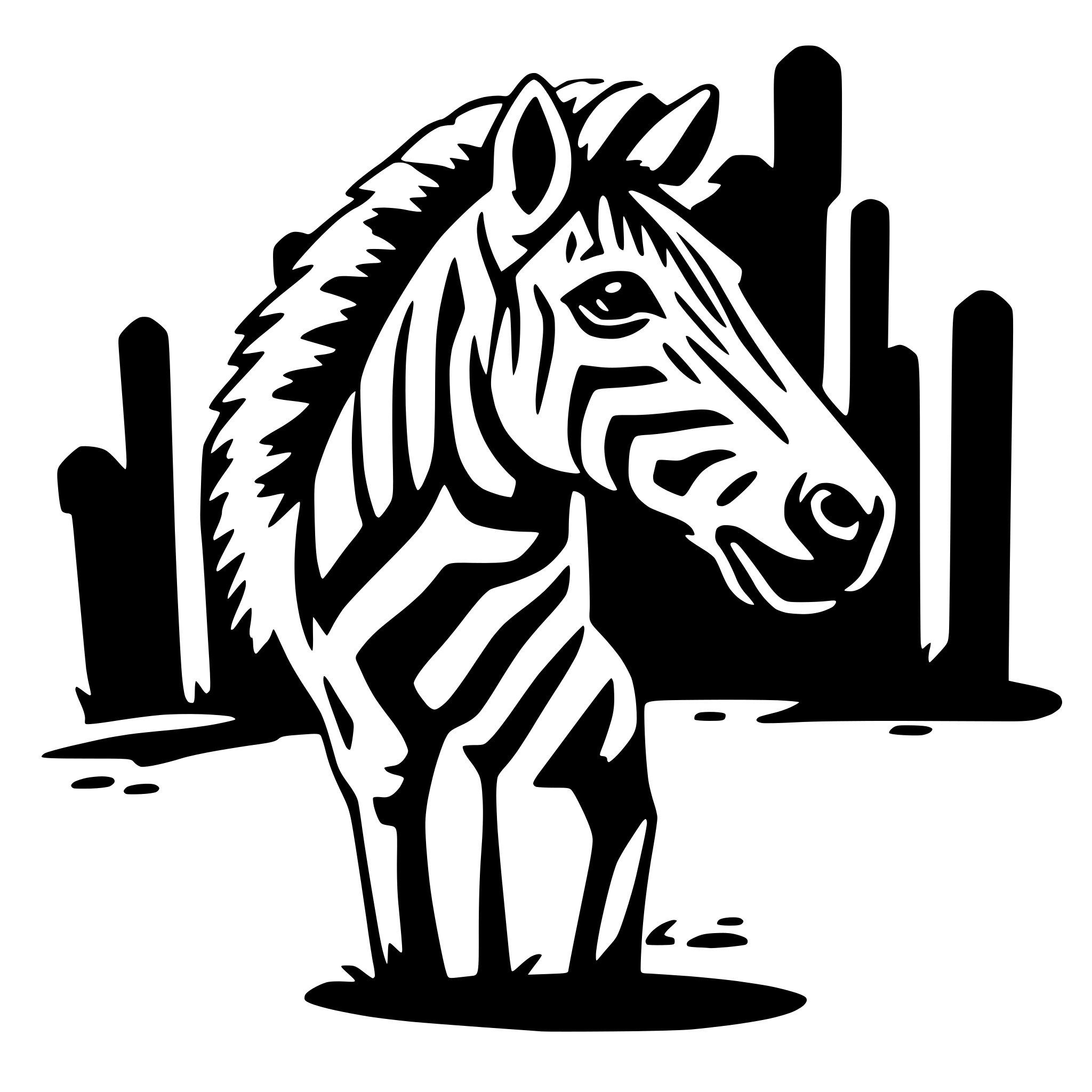 AI-generated SVG of 'zebra'