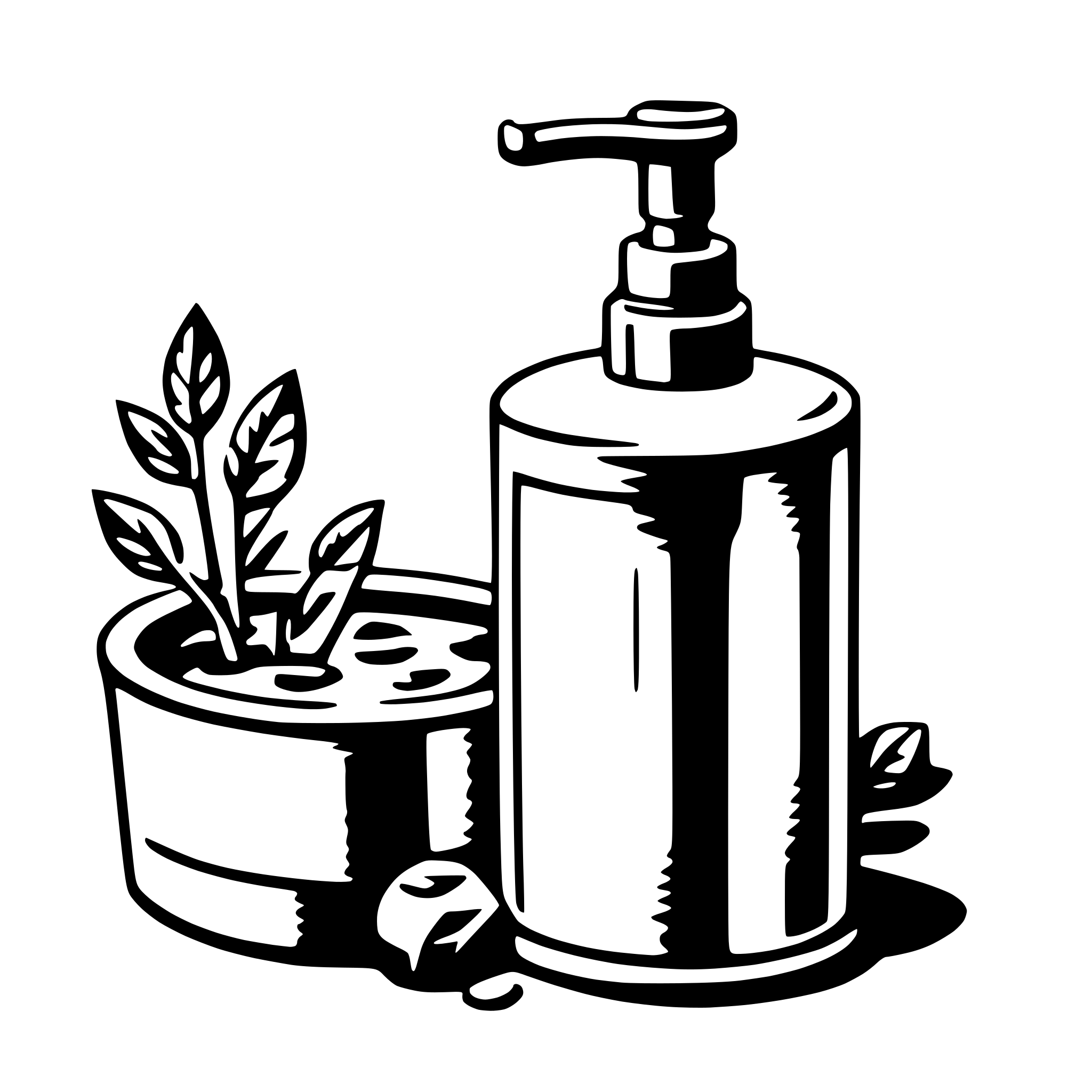 AI-generated SVG of a liquid soap