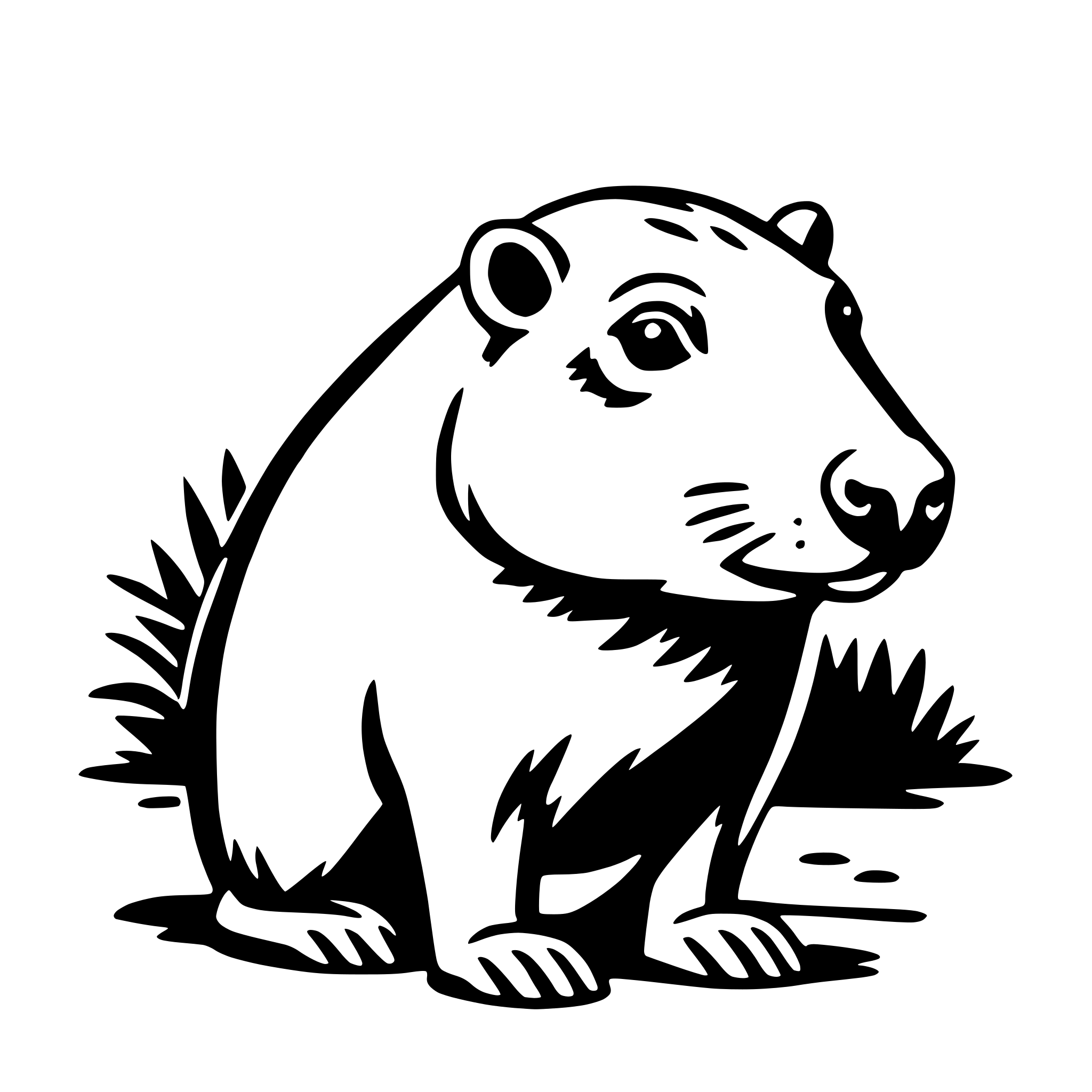 AI-generated SVG of a capybara