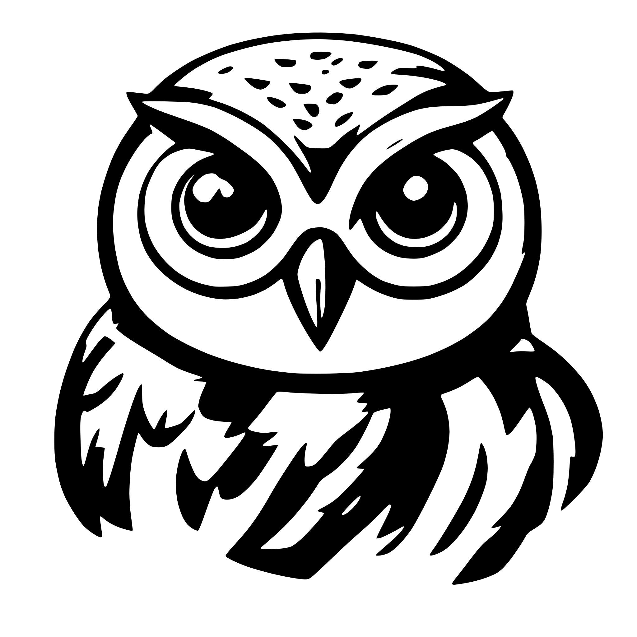 AI-generated SVG of a owl