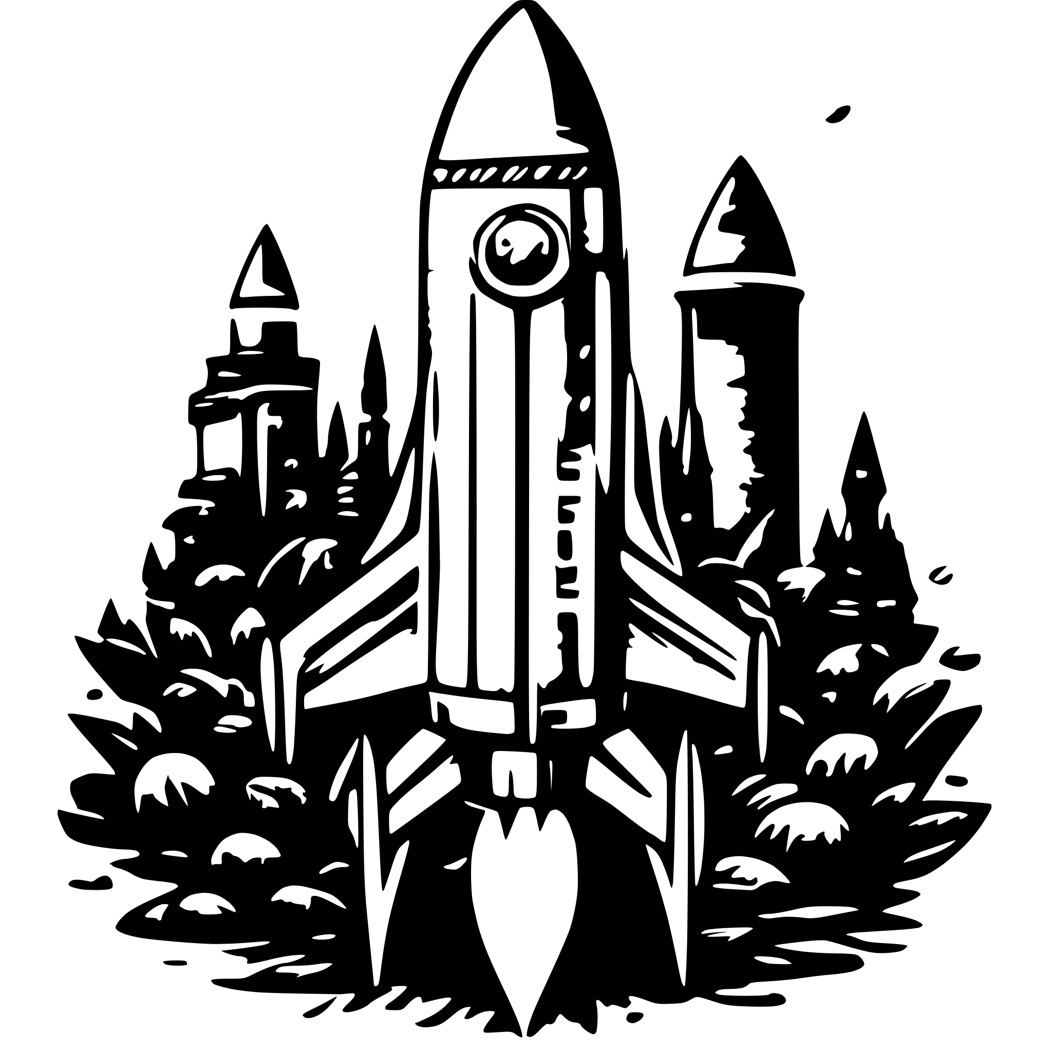 AI-generated SVG of a rocket