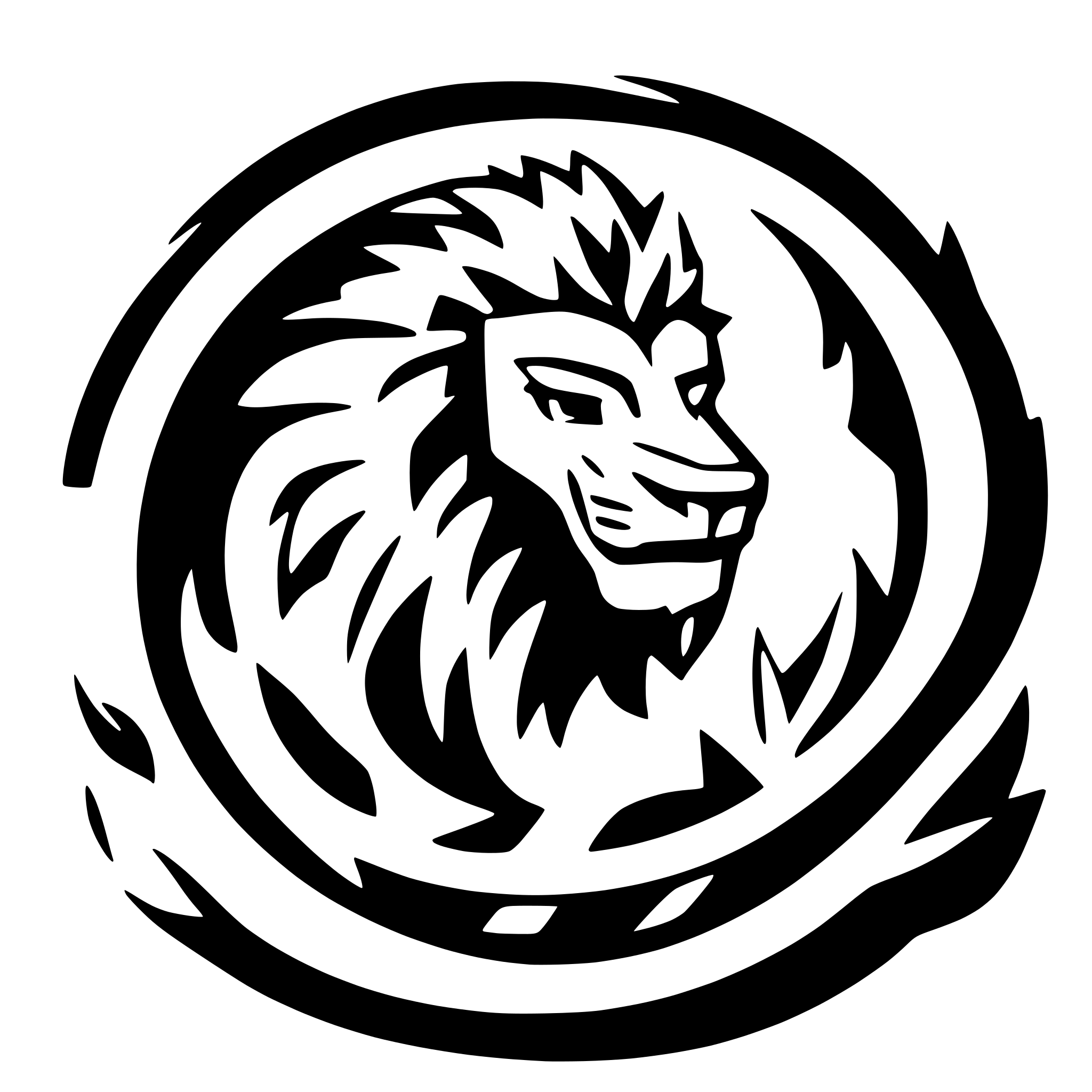 AI-generated SVG of a A roaring lion, automobile themed logo. flames and pace