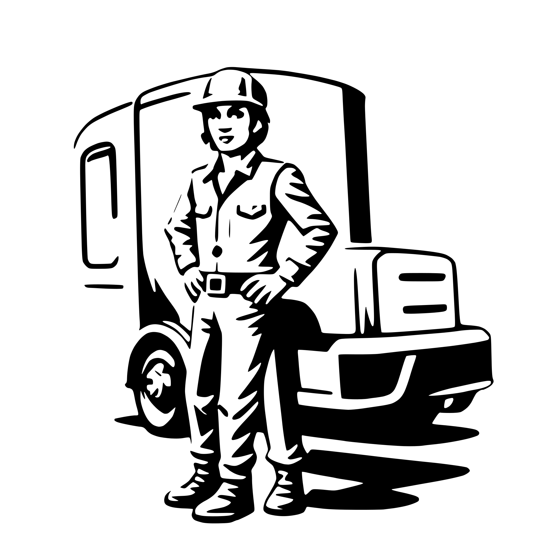 AI-generated SVG of 'truck driver'