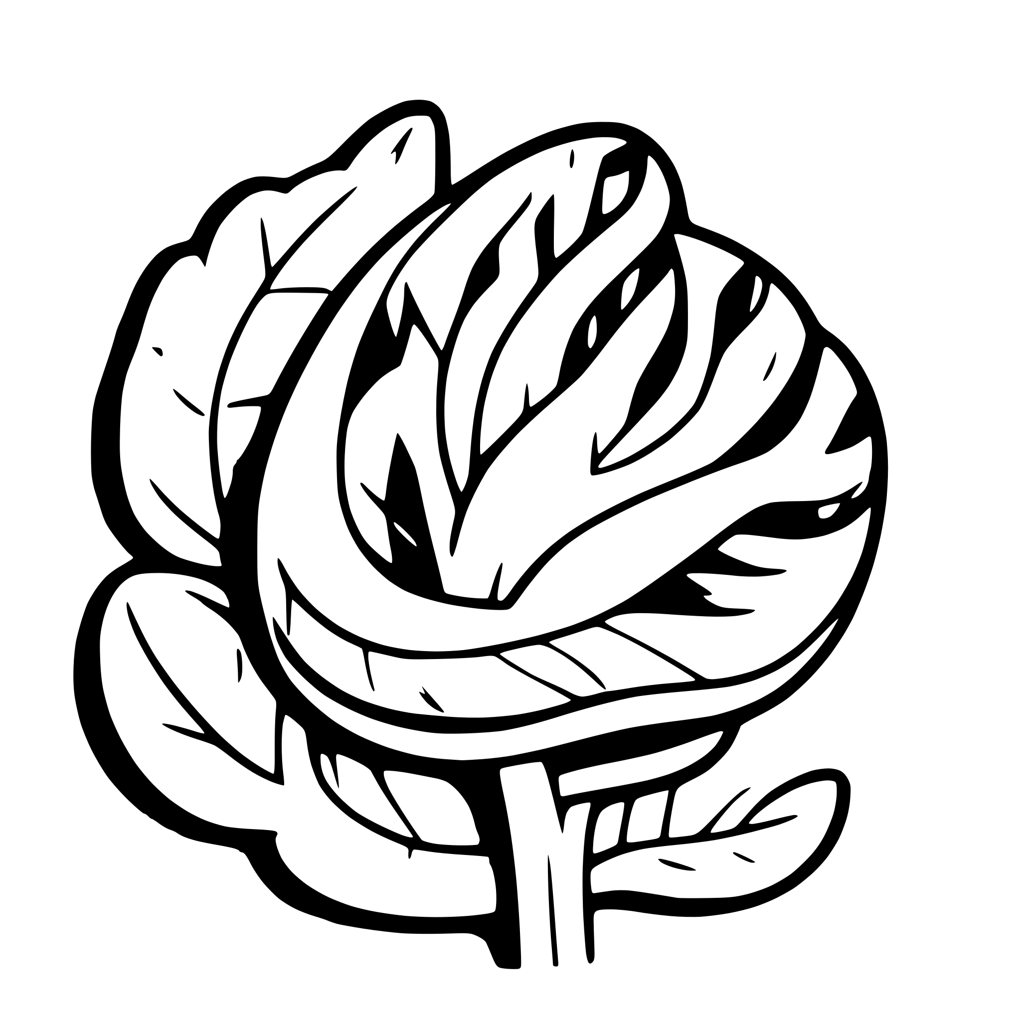 AI-generated SVG of a وردة