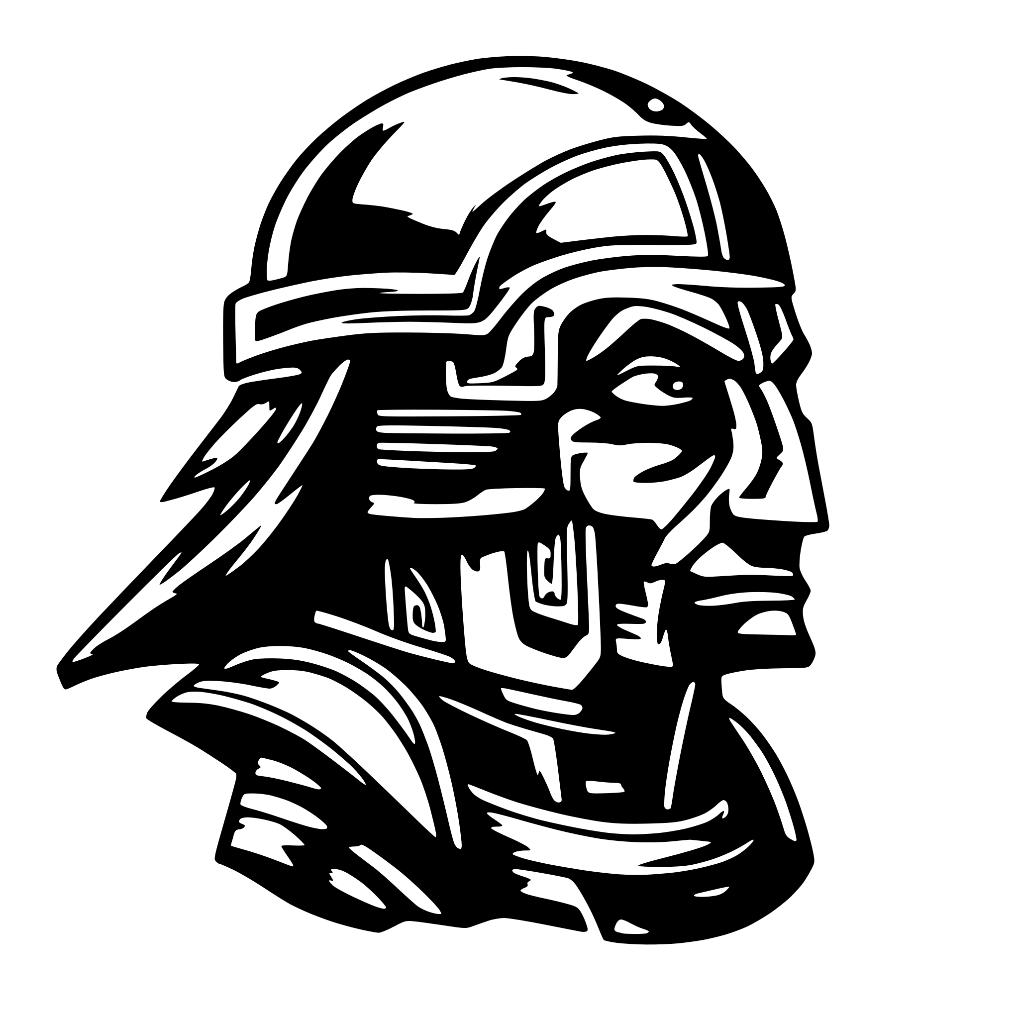 AI-generated SVG of 'cnc samaurai'