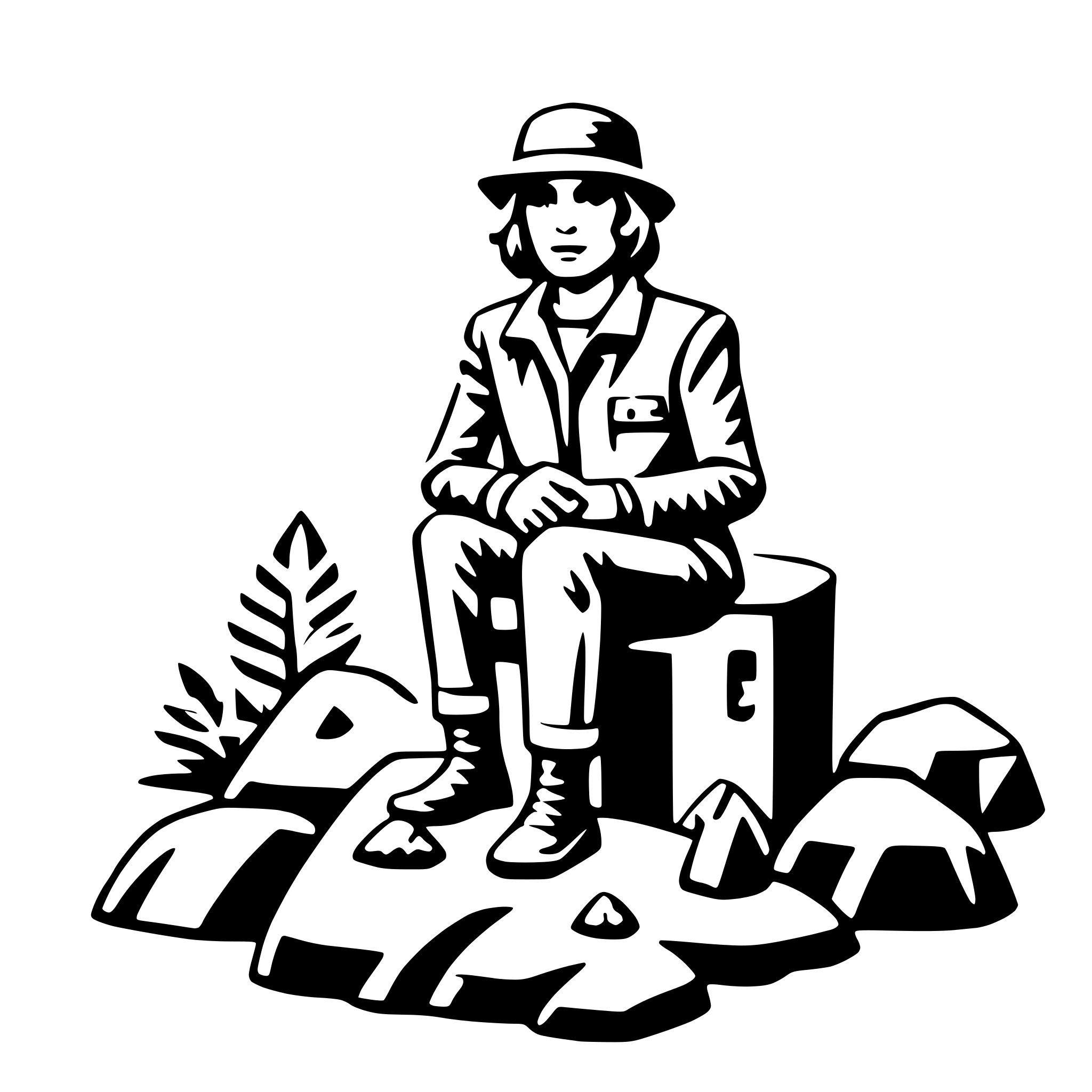 AI-generated SVG of a geologist