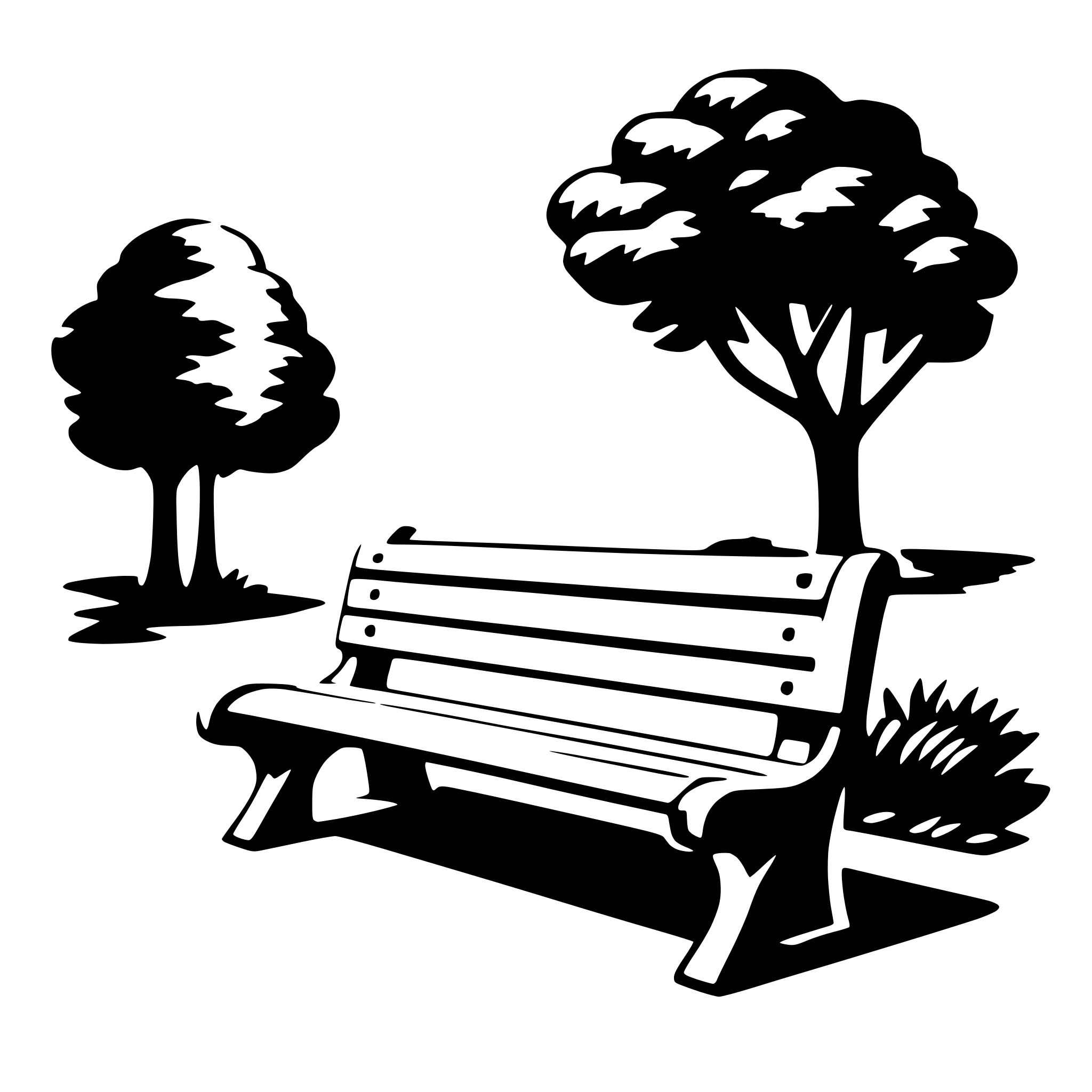 AI-generated SVG of 'park bench'