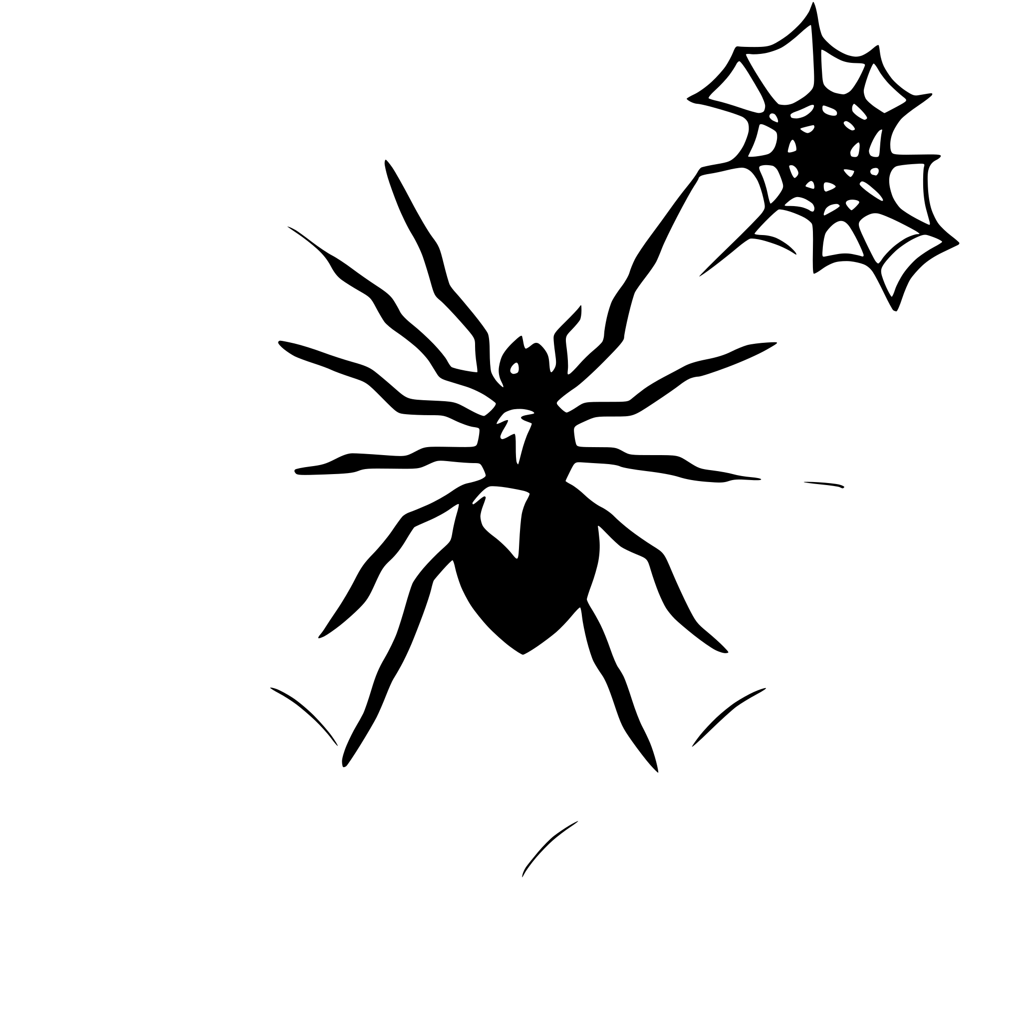 AI-generated SVG of 'Halloween spider in a spiderweb'