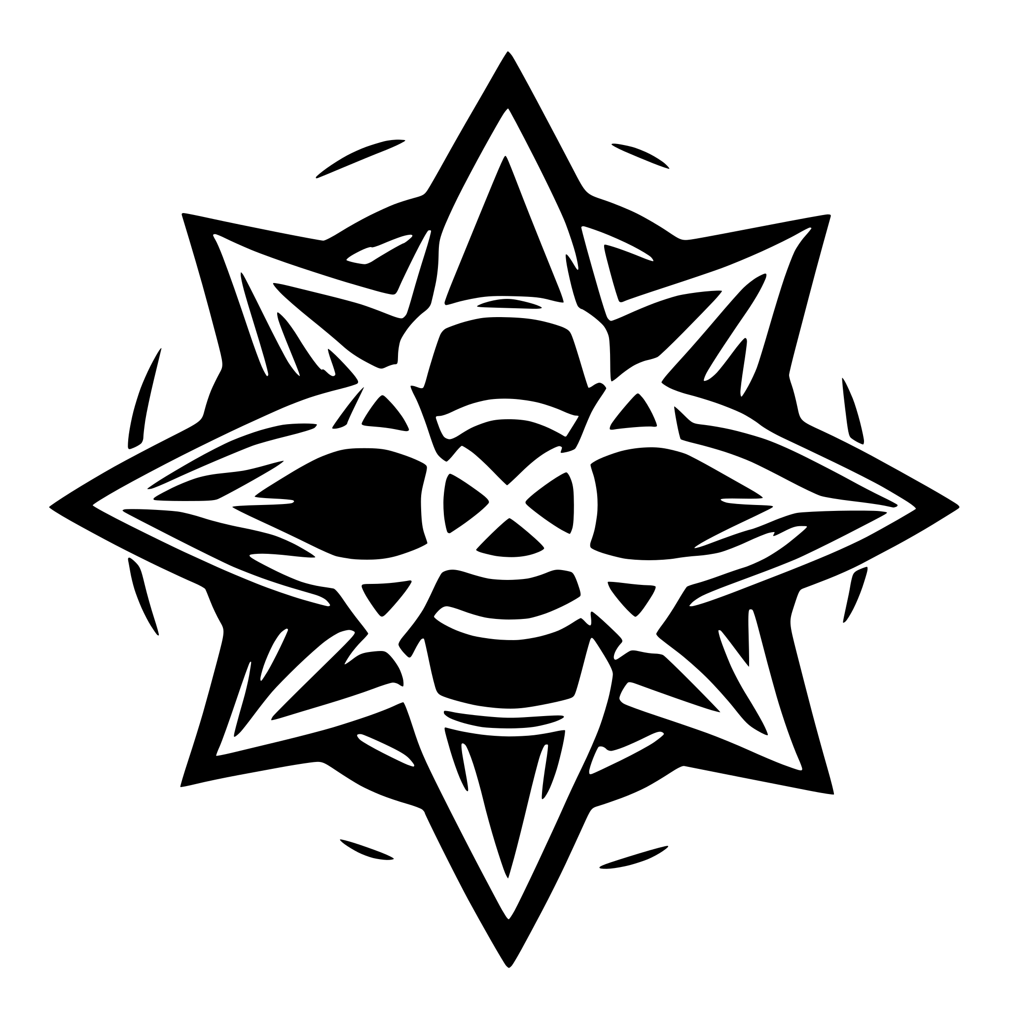 AI-generated SVG of a logo with sharp lines and sacred geometry