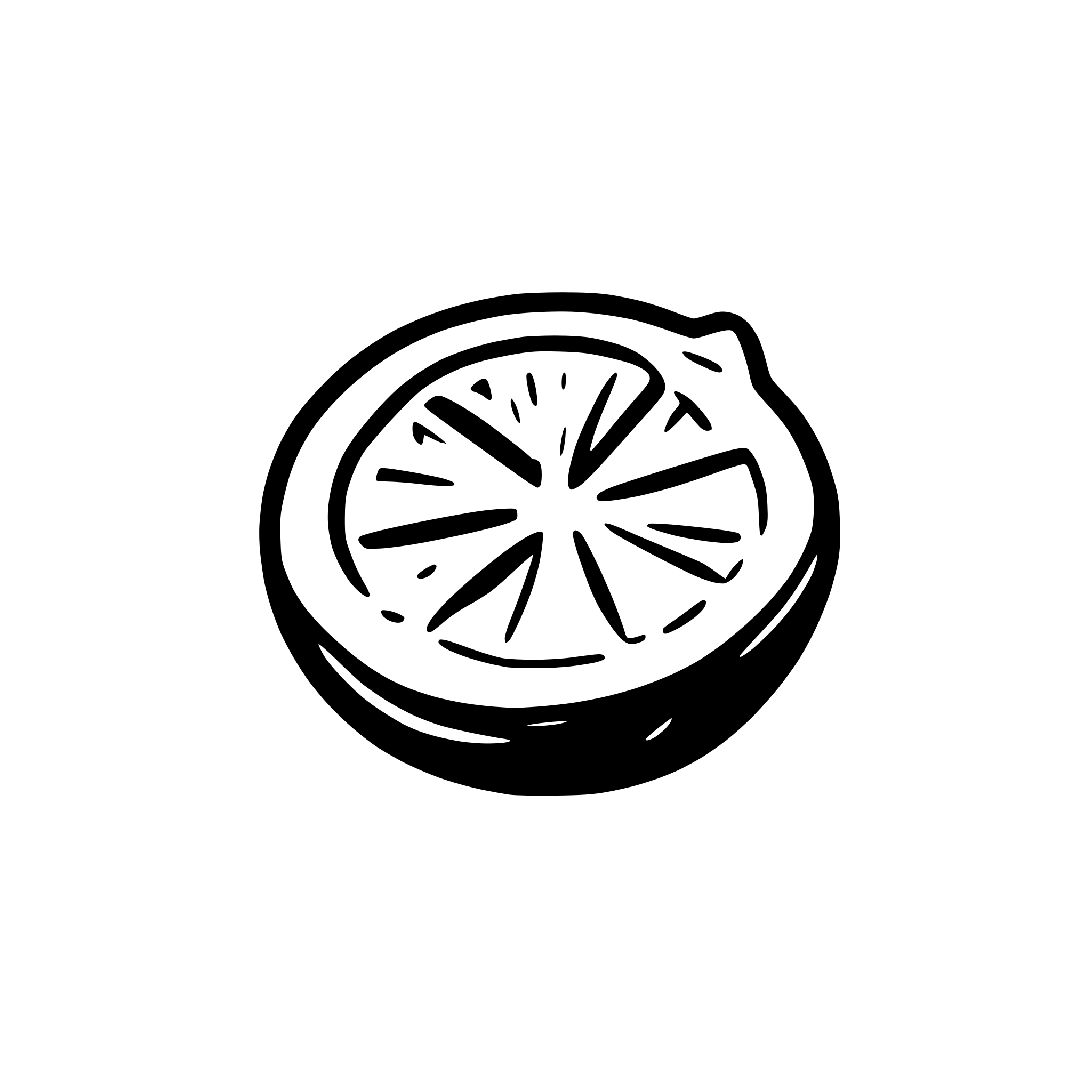 AI-generated SVG of a top down view of a sliced lemon