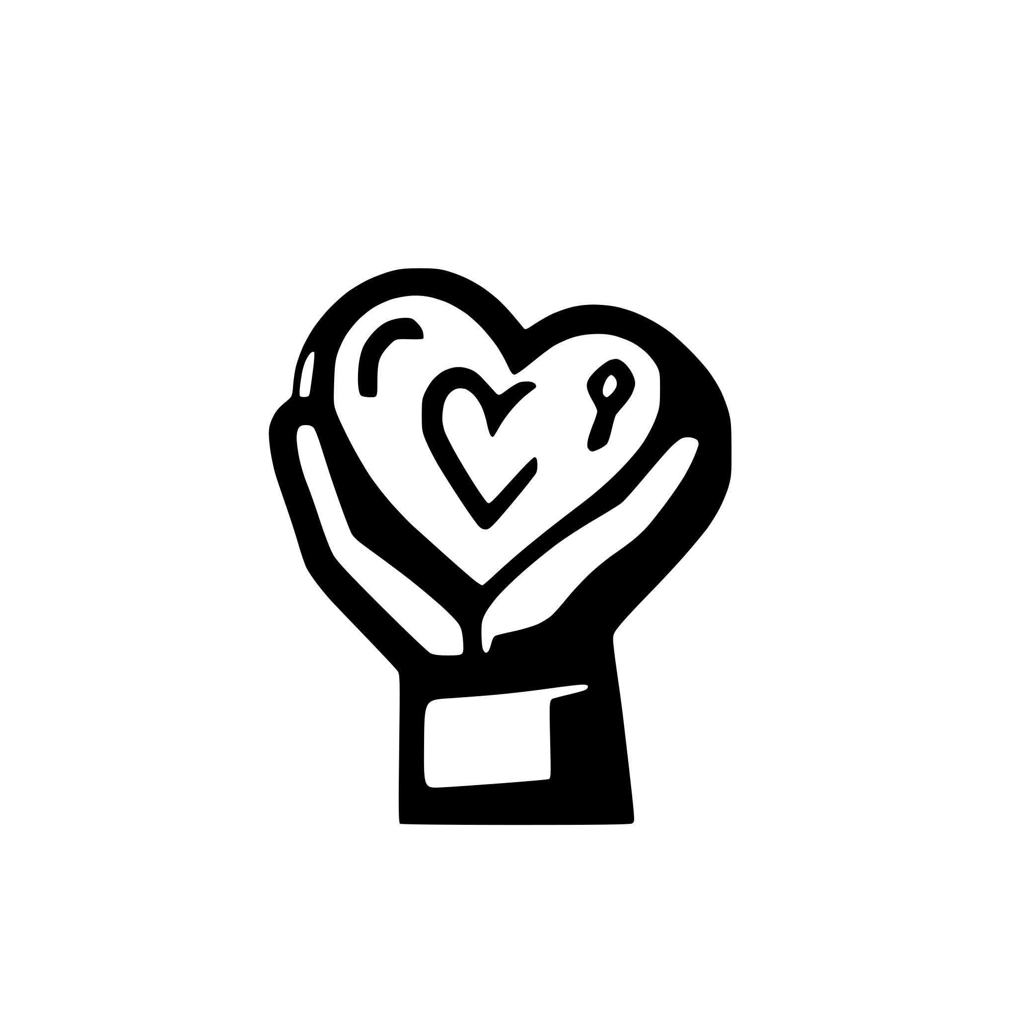 AI-generated SVG of a heart handshake