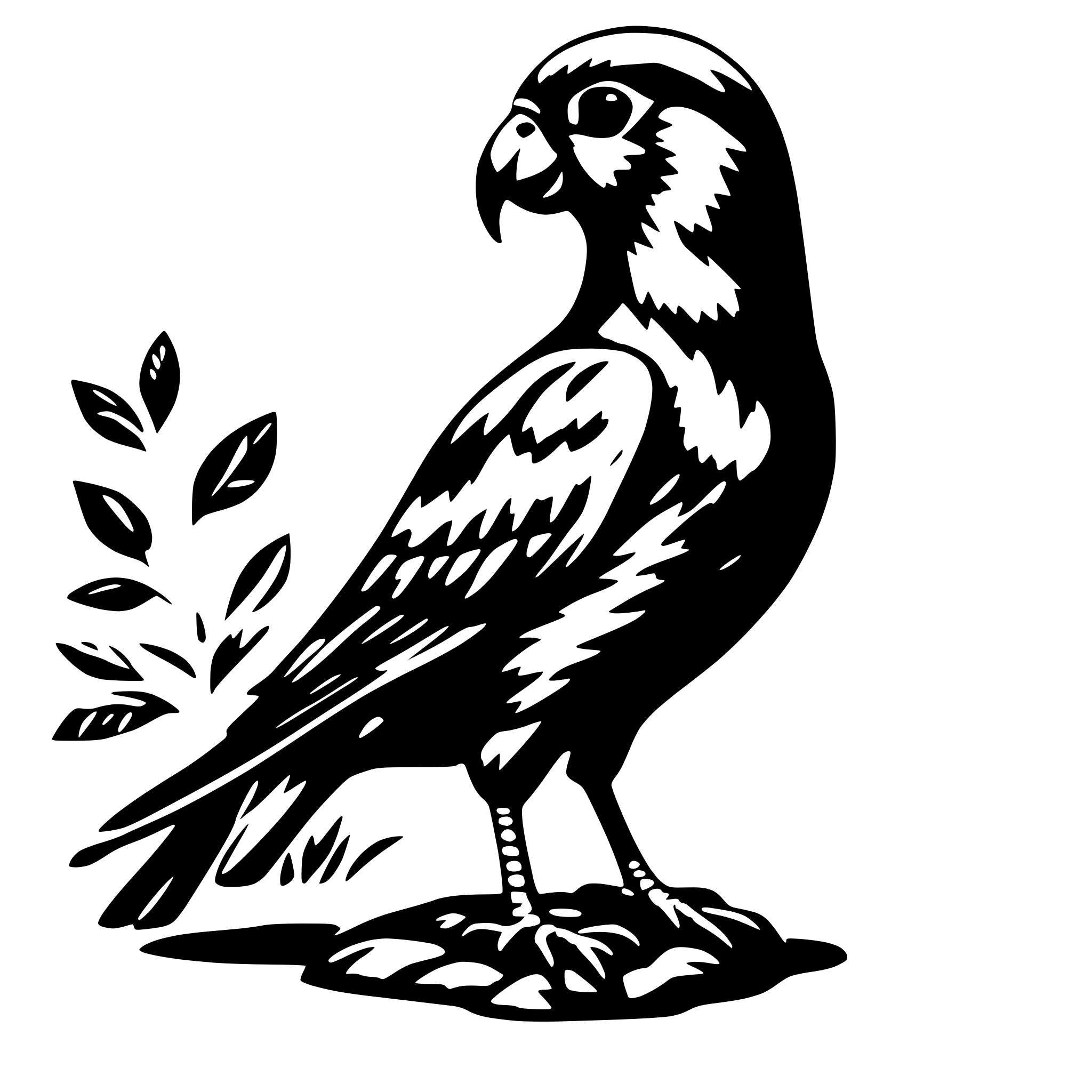 AI-generated SVG of 'pássaro azulão,imponente'