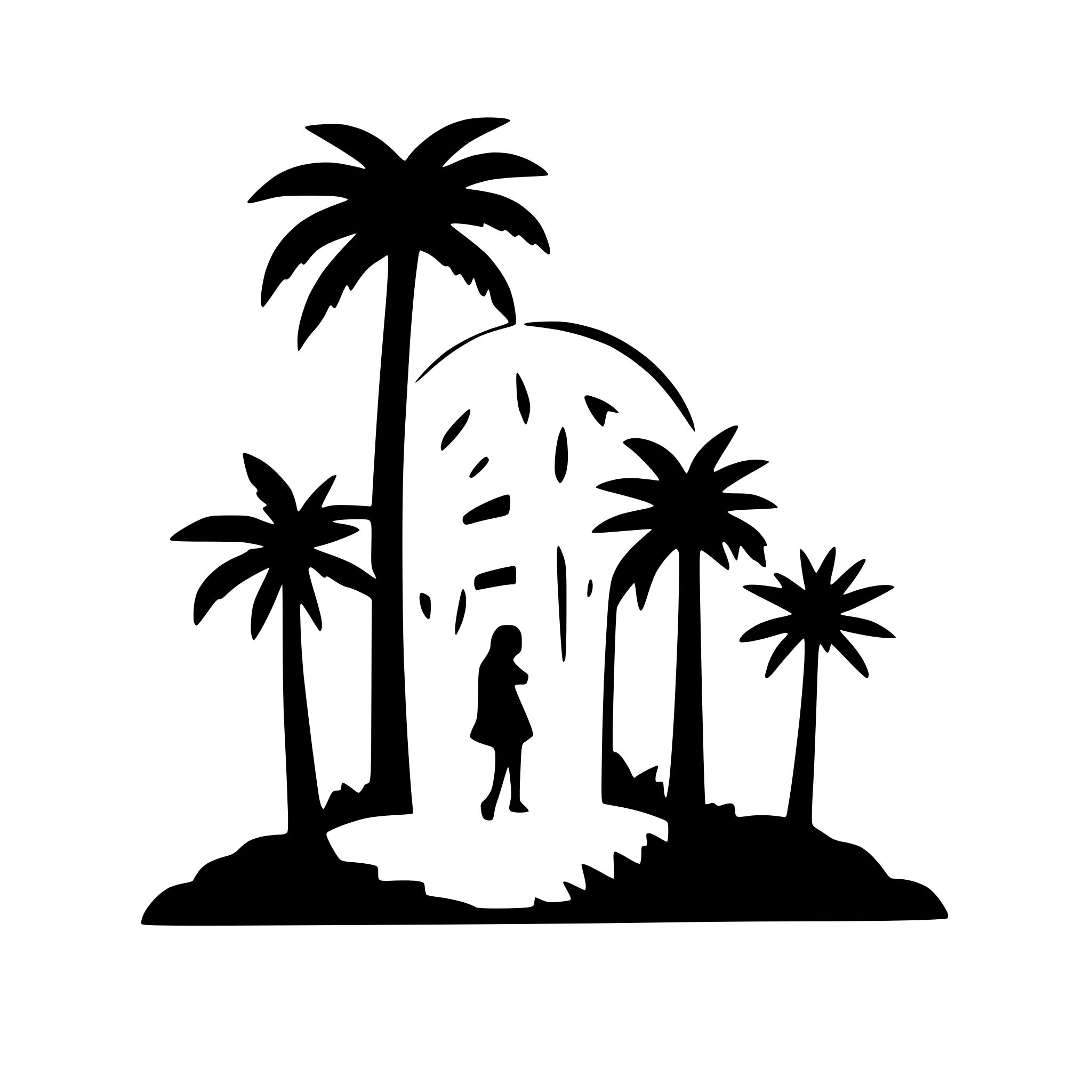 AI-generated SVG of a jungle with tall palm trees