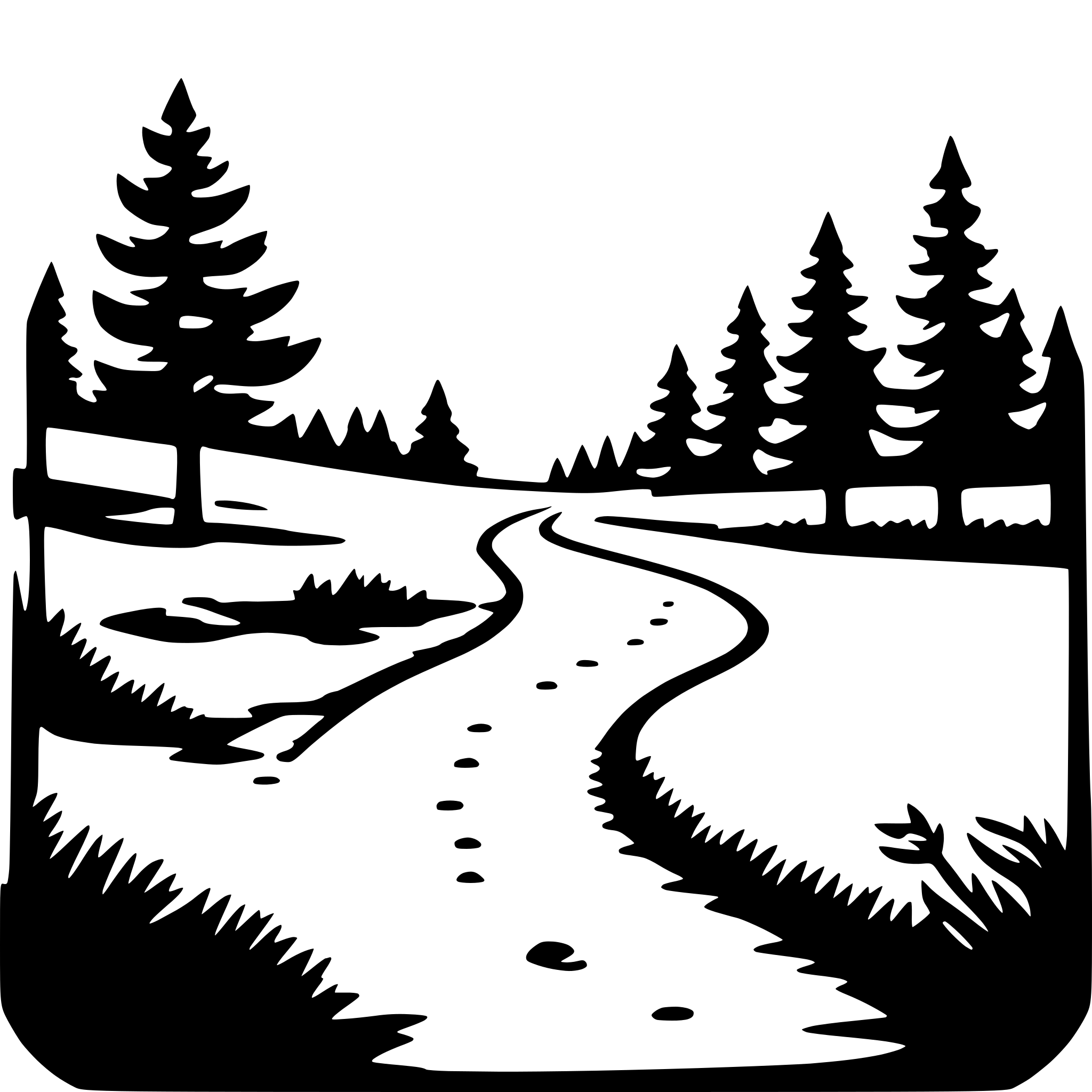 AI-generated SVG of 'wilderness trail'