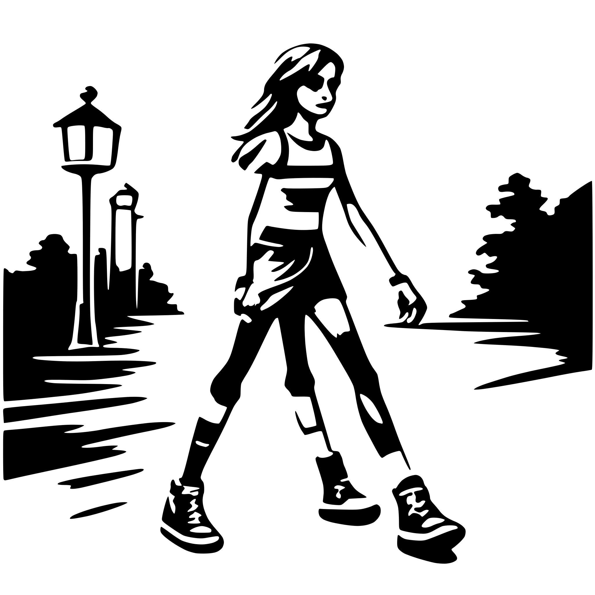 AI-generated SVG of a sporty walki