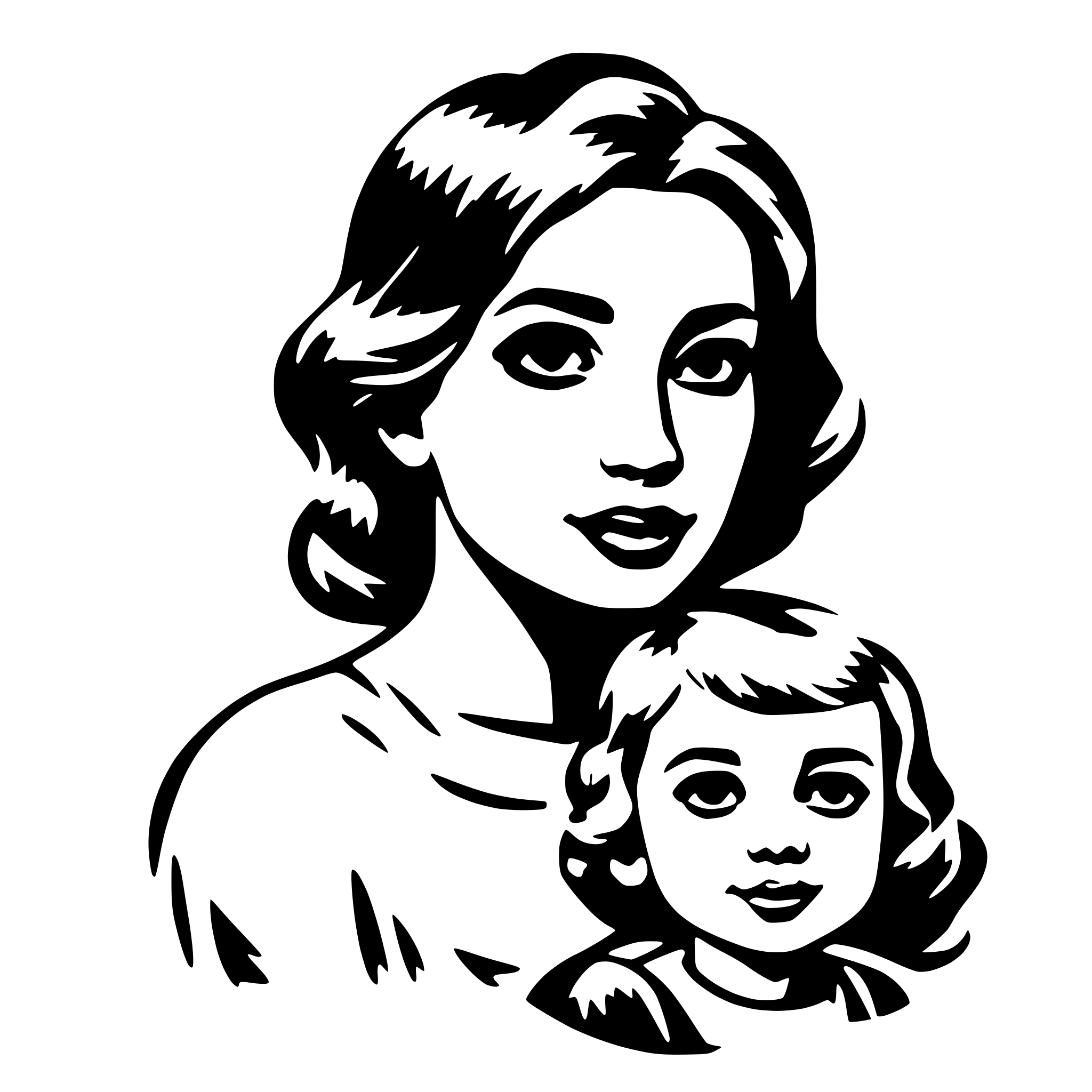 AI-generated SVG of 'mother'