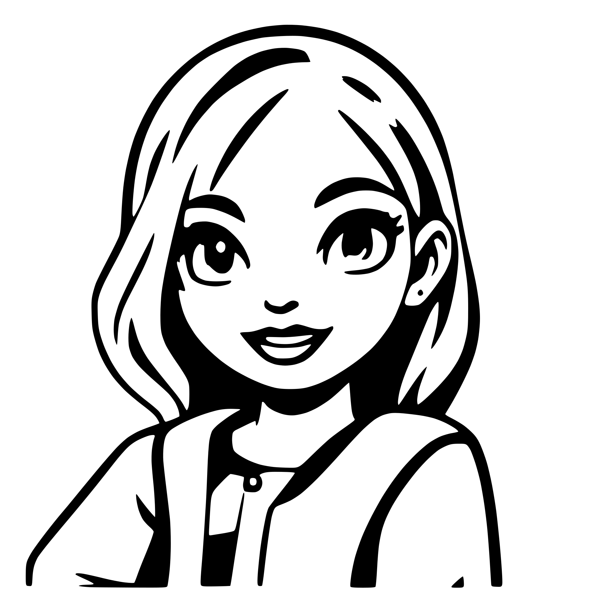 AI-generated SVG of a Person, upper half