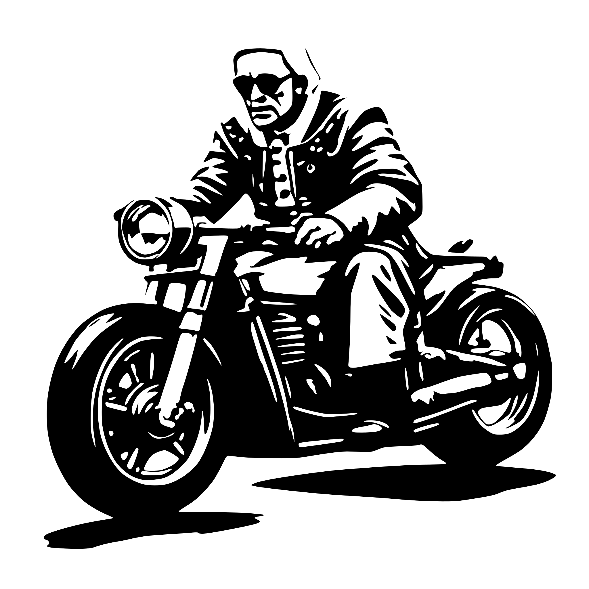 AI-generated SVG of a Pope riding a motorcycle