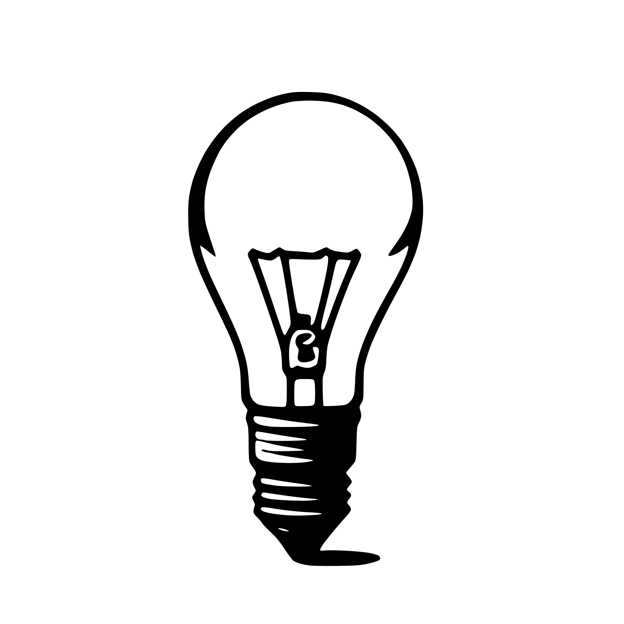 AI-generated SVG of 'bulb lamp rainbow idea'