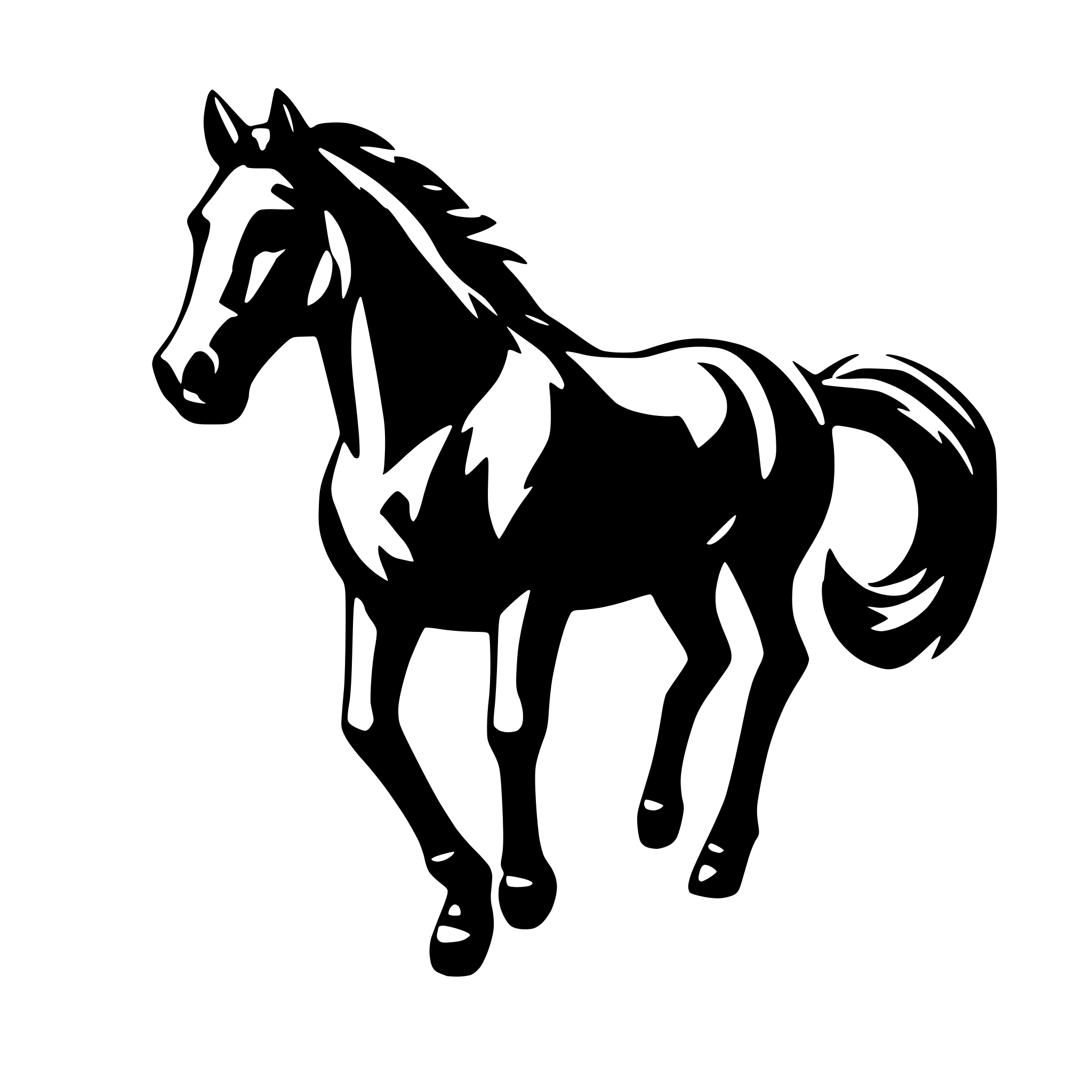 AI-generated SVG of a horse