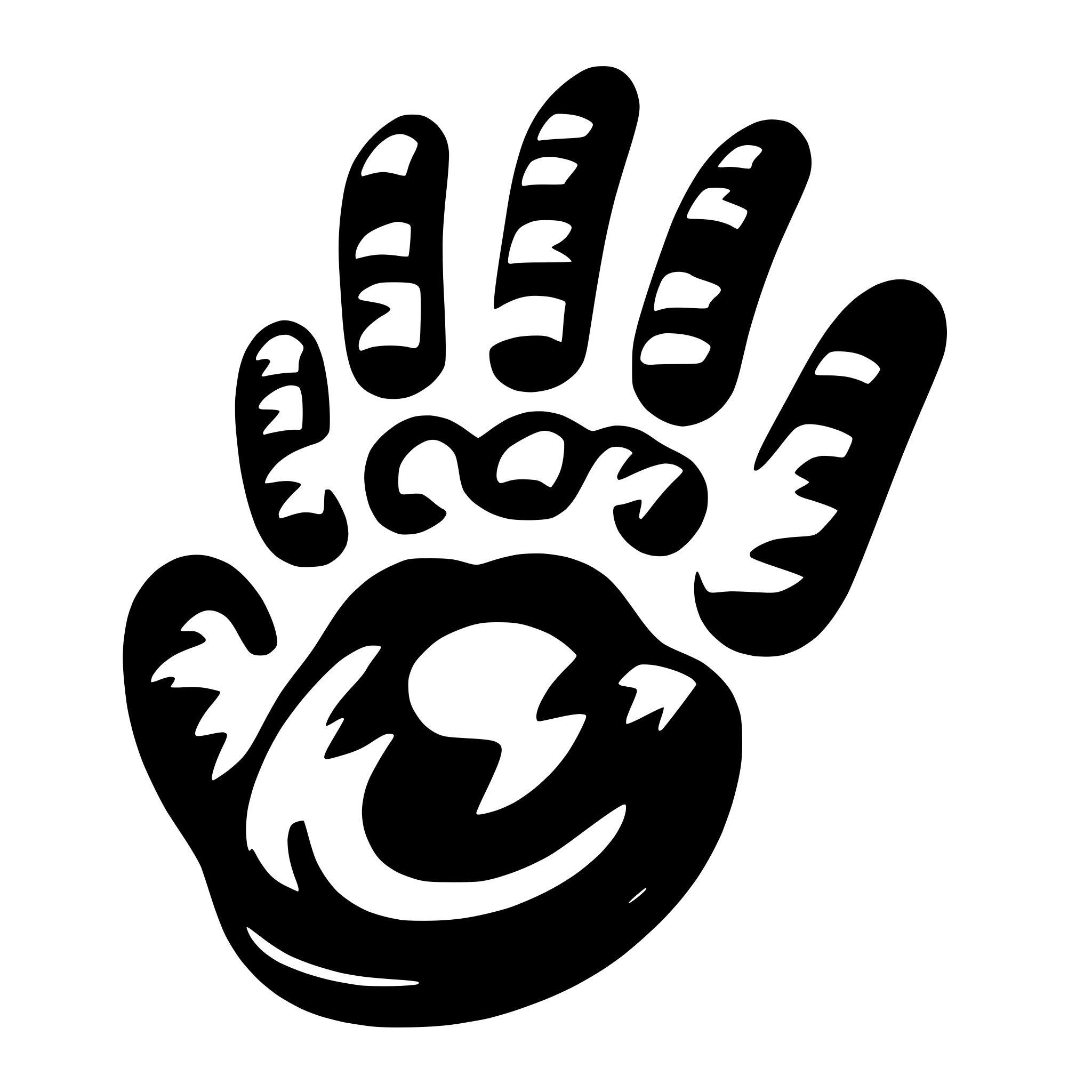 AI-generated SVG of a pawprint graffiti