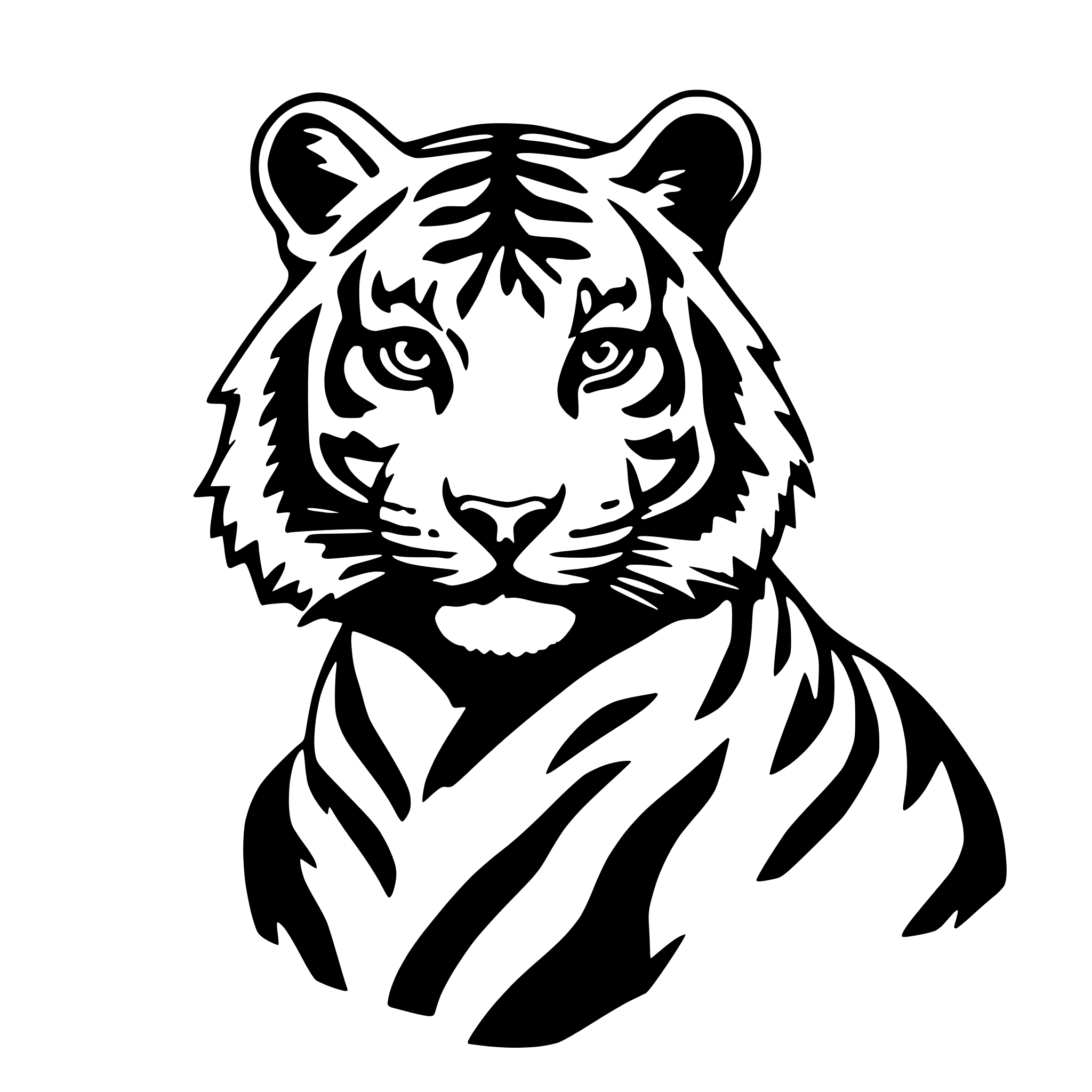 AI-generated SVG of 'tiger'