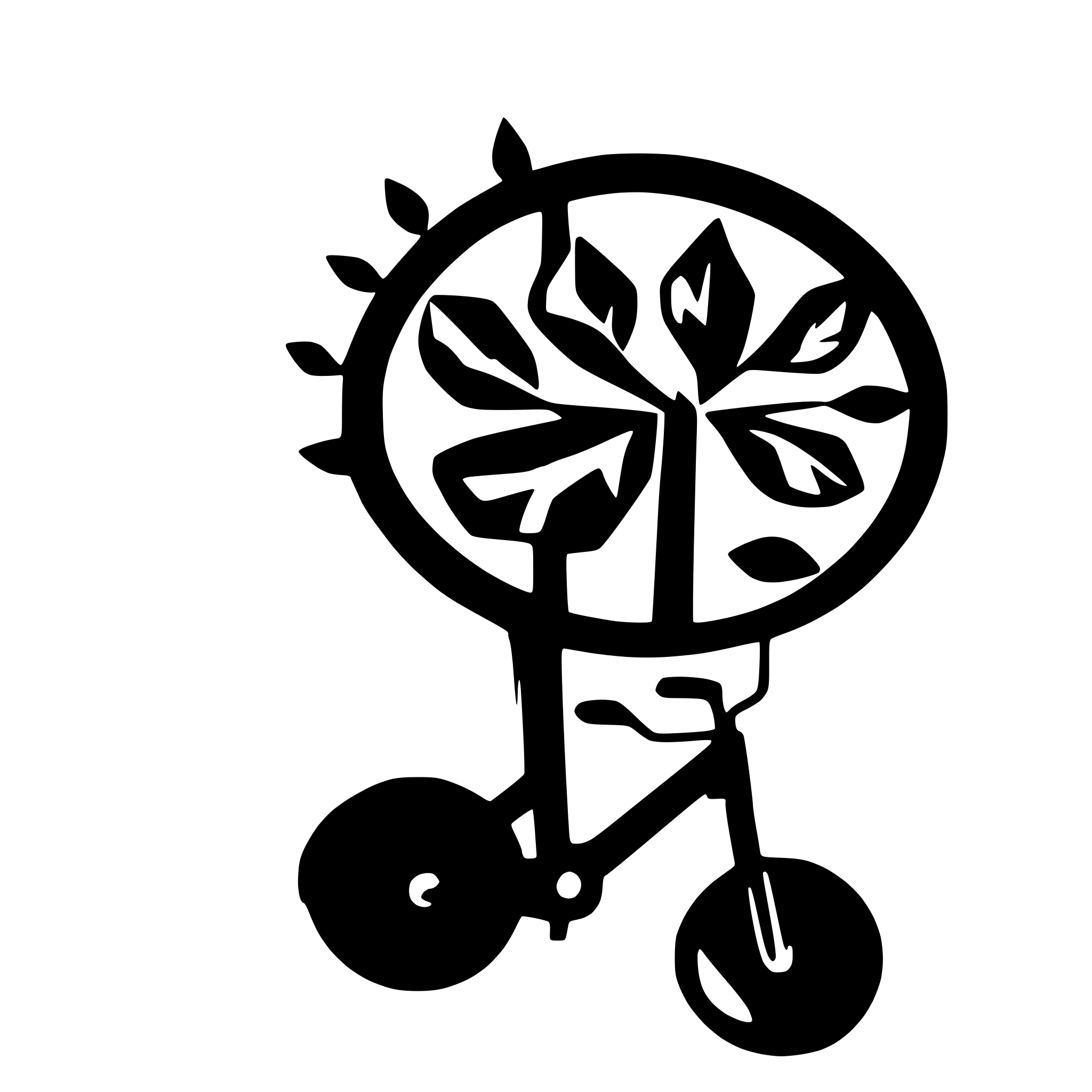AI-generated SVG of a a cycle silhouette vector with a white background