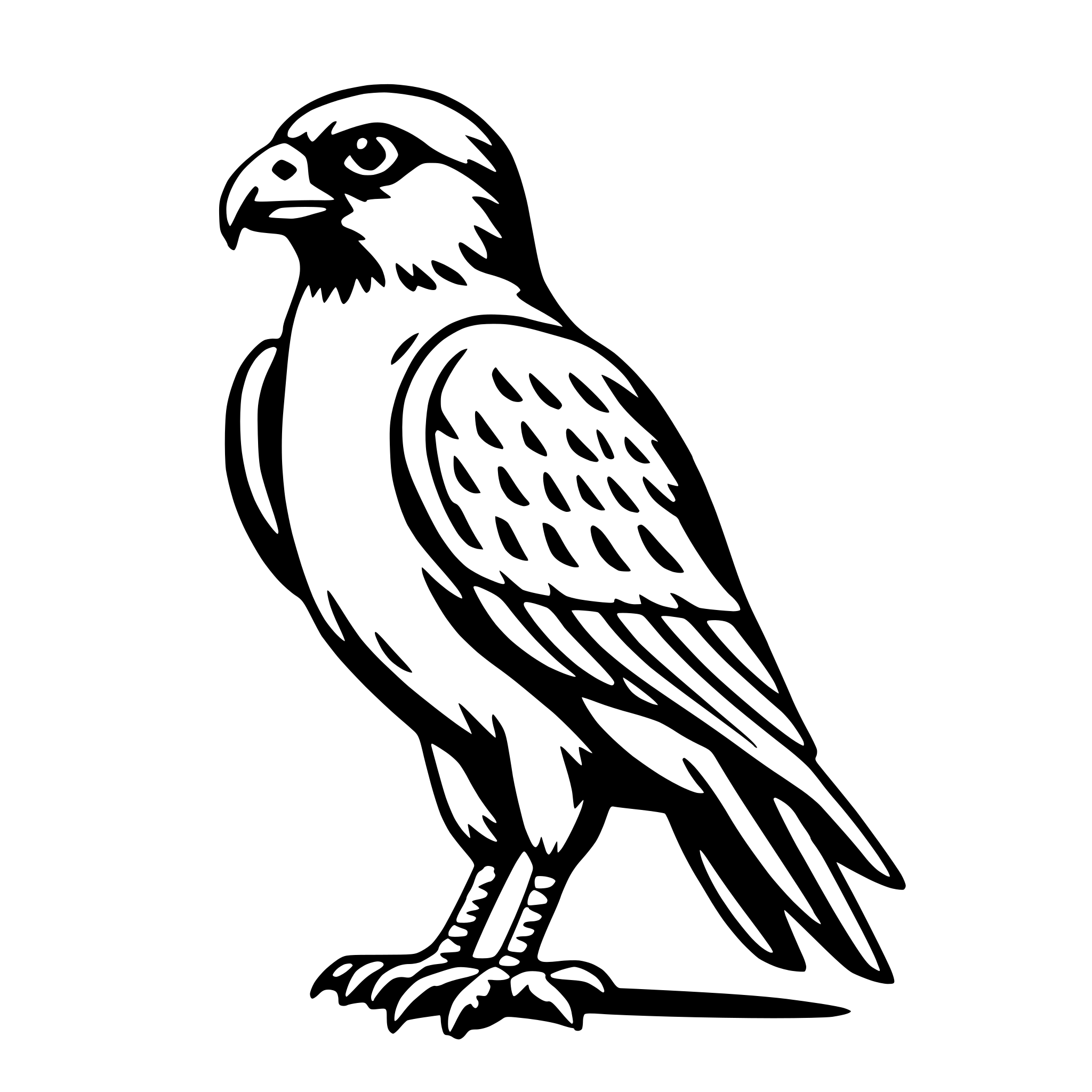 AI-generated SVG of a falcon