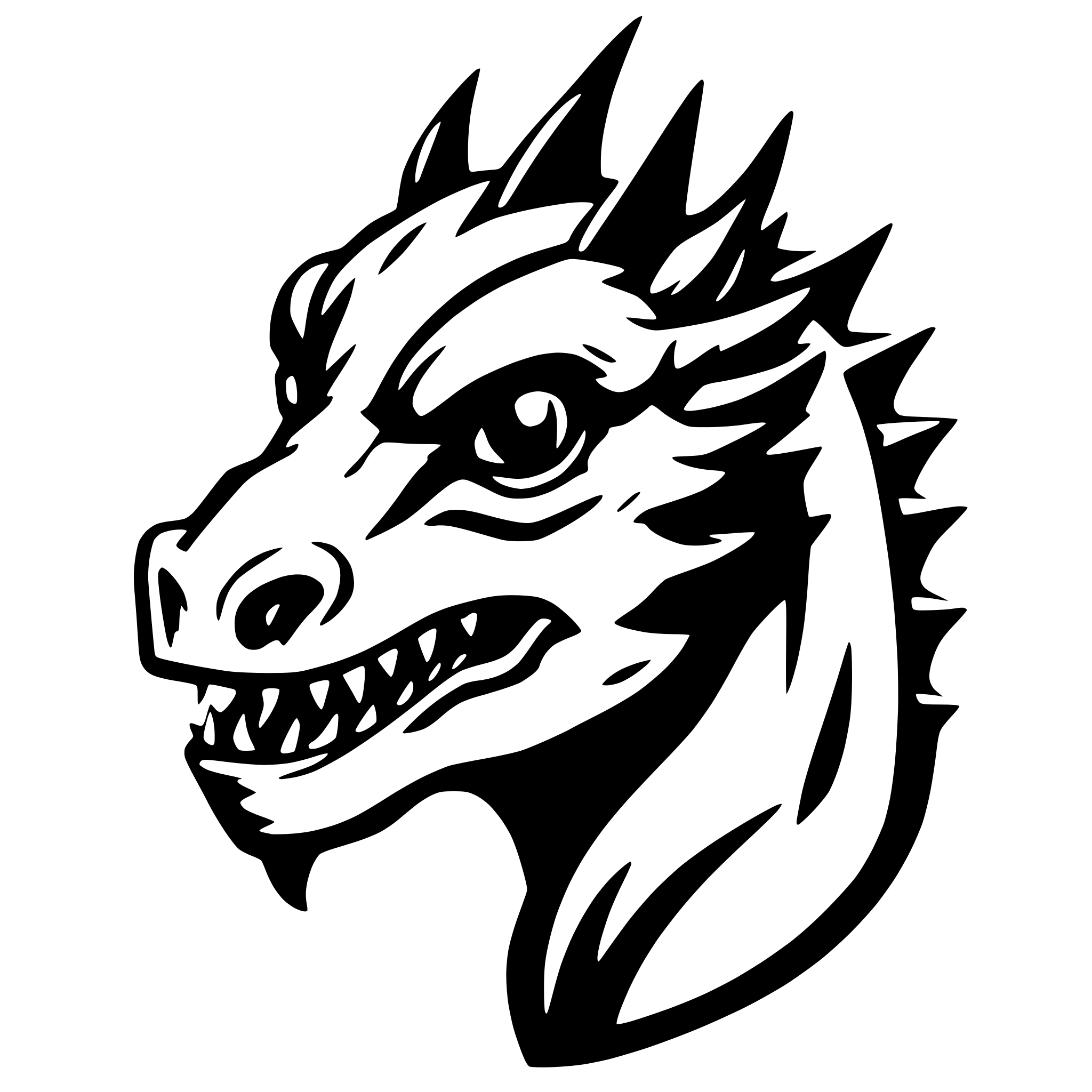 AI-generated SVG of a tête de Dragon simple