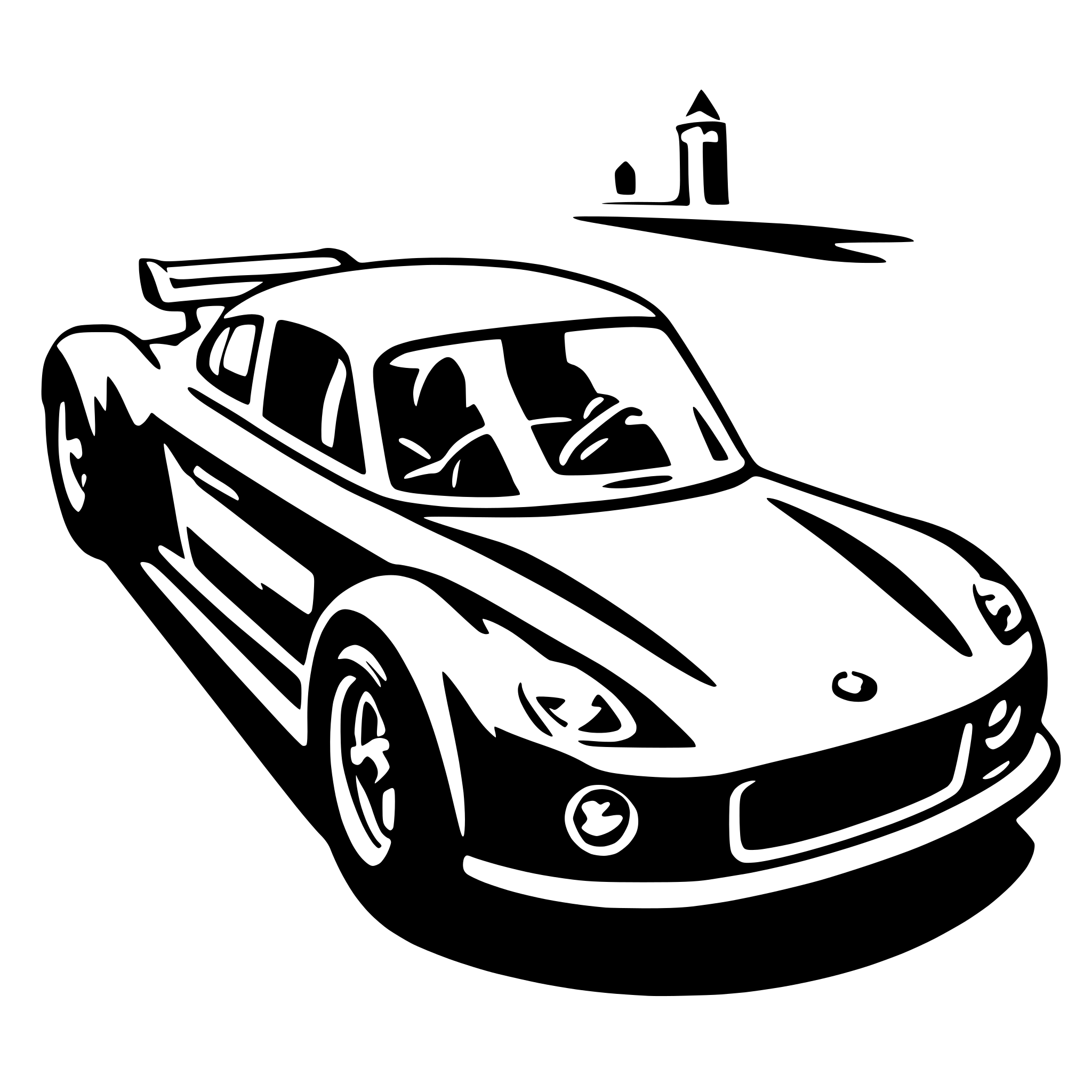AI-generated SVG of 'race car'