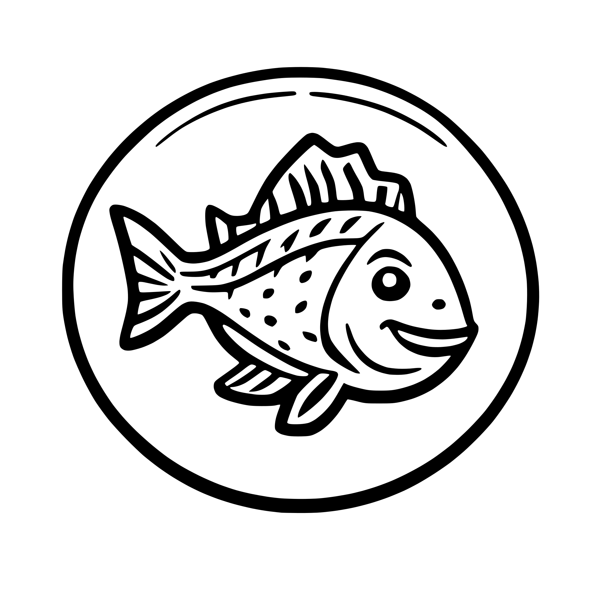 AI-generated SVG of a simple logo style depiction of a red snapper with a happy smile