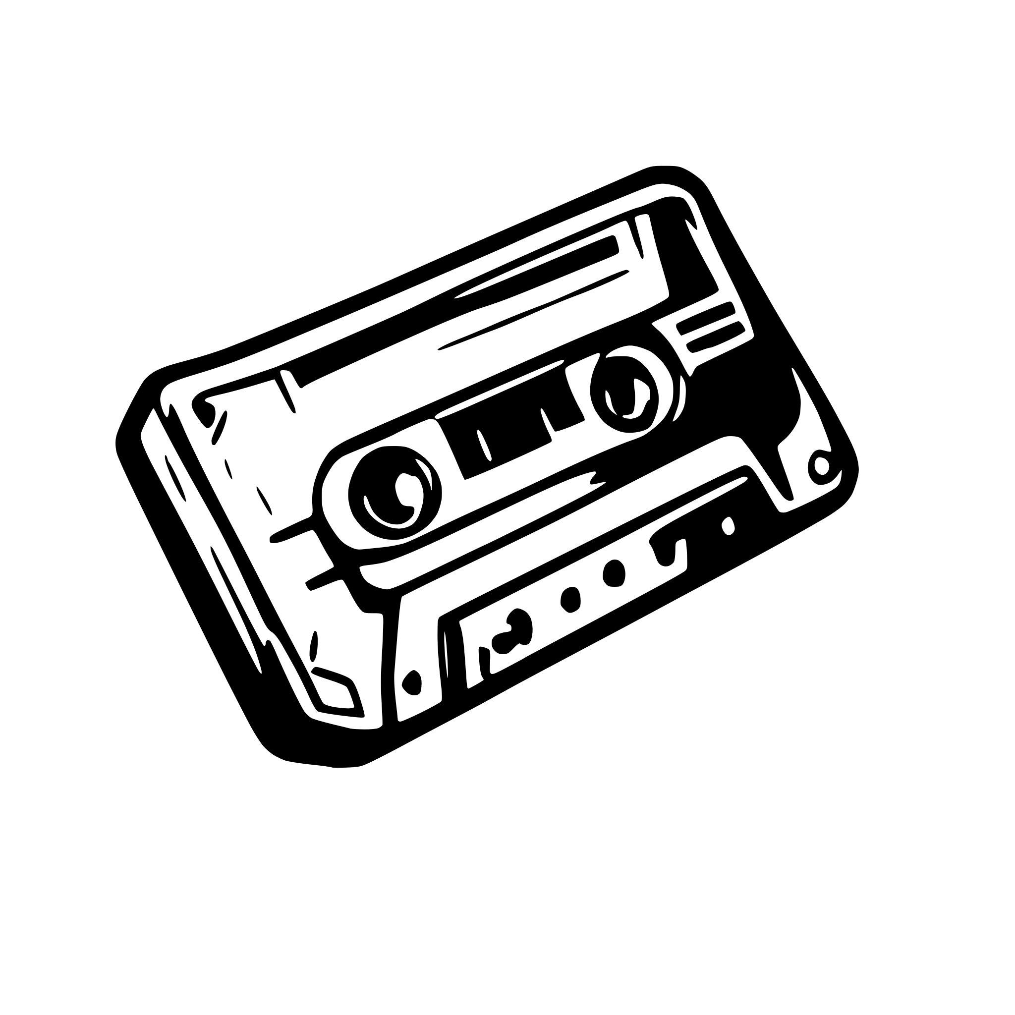 AI-generated SVG of 'cassette tape'