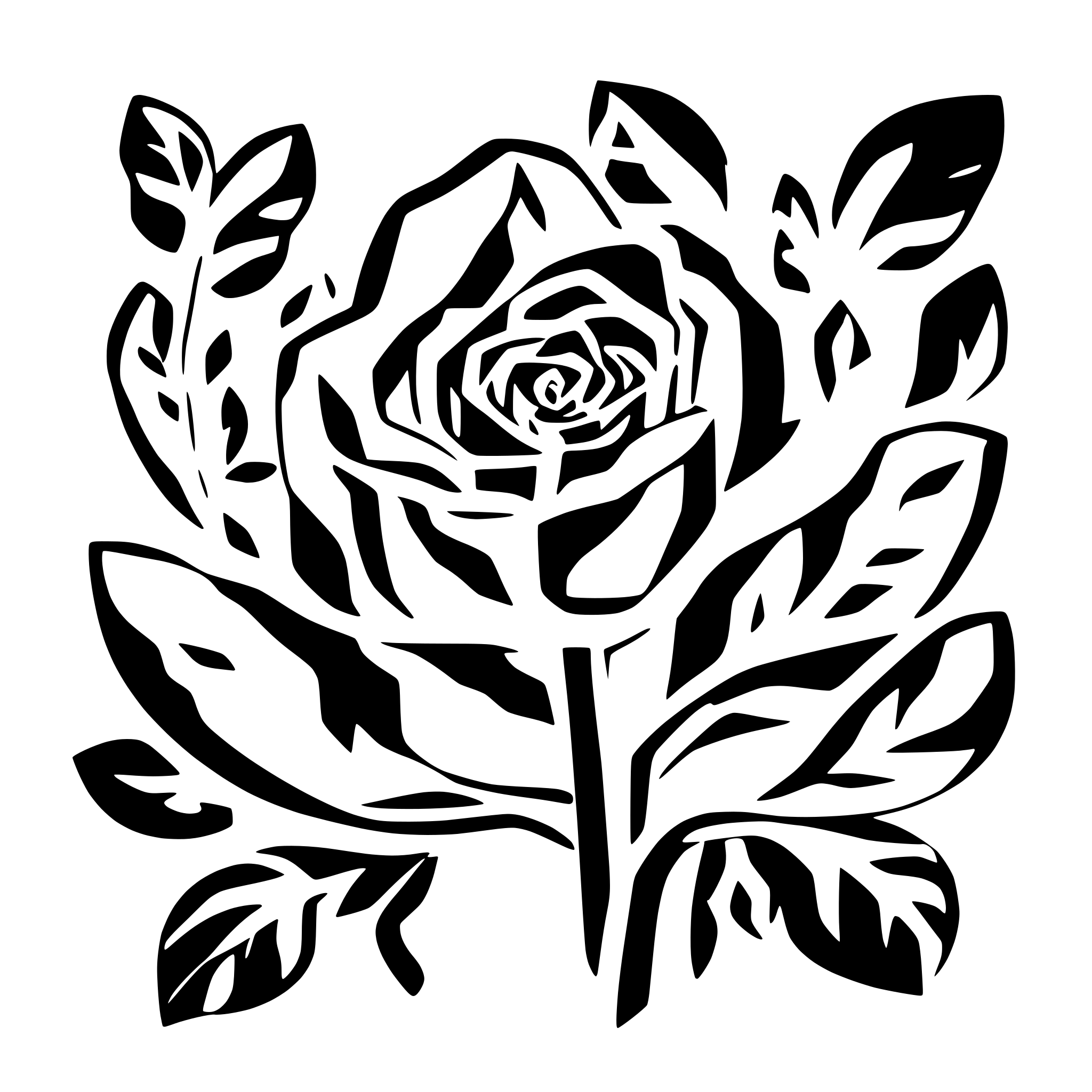 AI-generated SVG of a rose