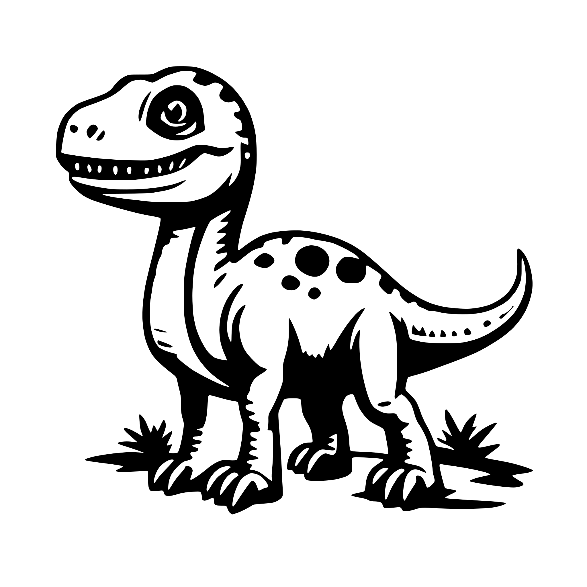 AI-generated SVG of a dino
