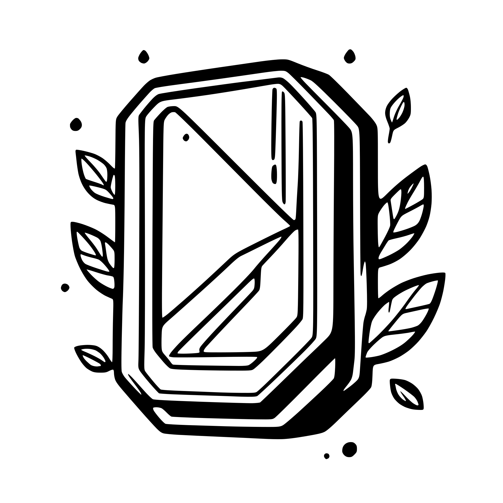 AI-generated SVG of a Create a logo with symetric shape in  black, and white, that resembles of computers technology digital  data