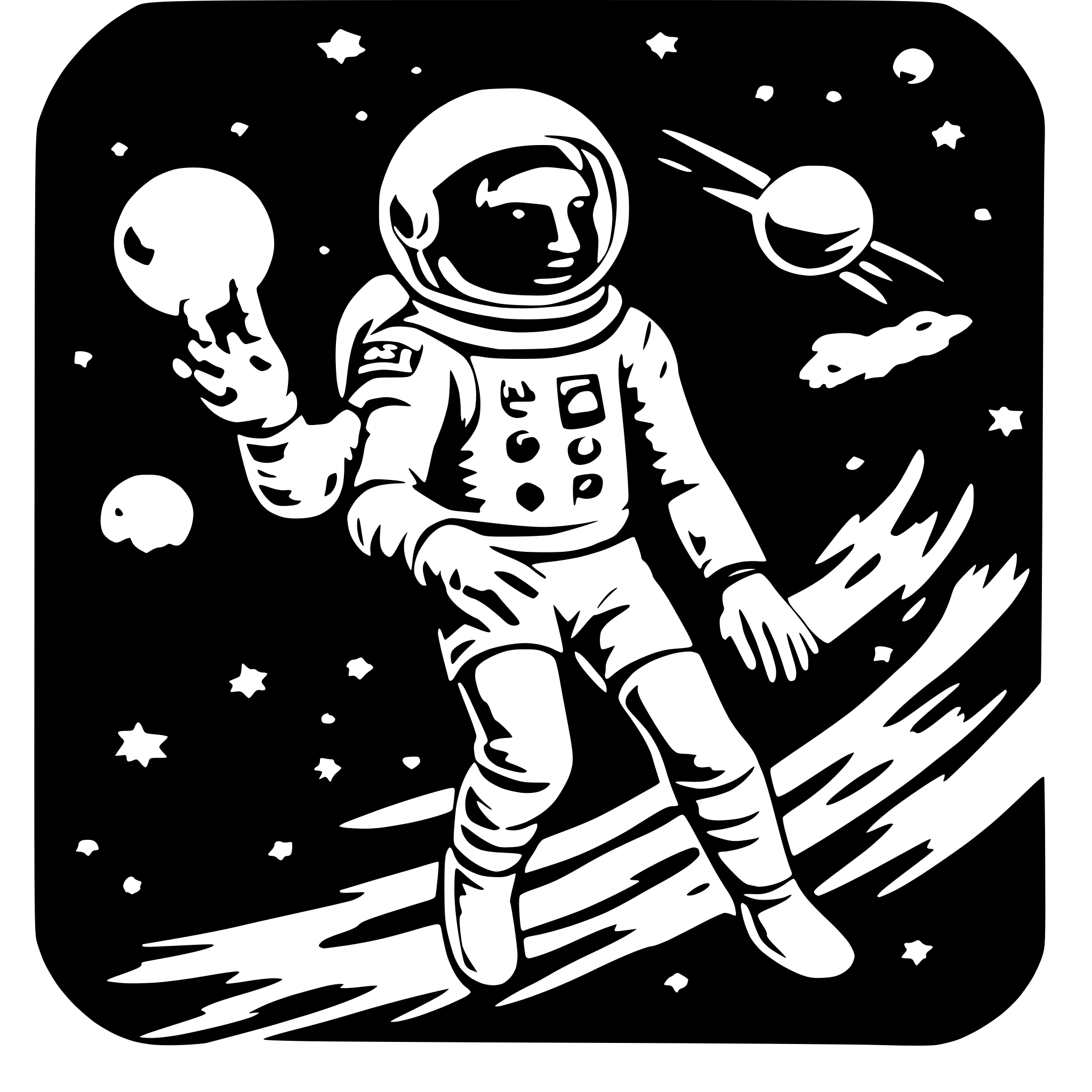 AI-generated SVG of 'astronaut floating in space'