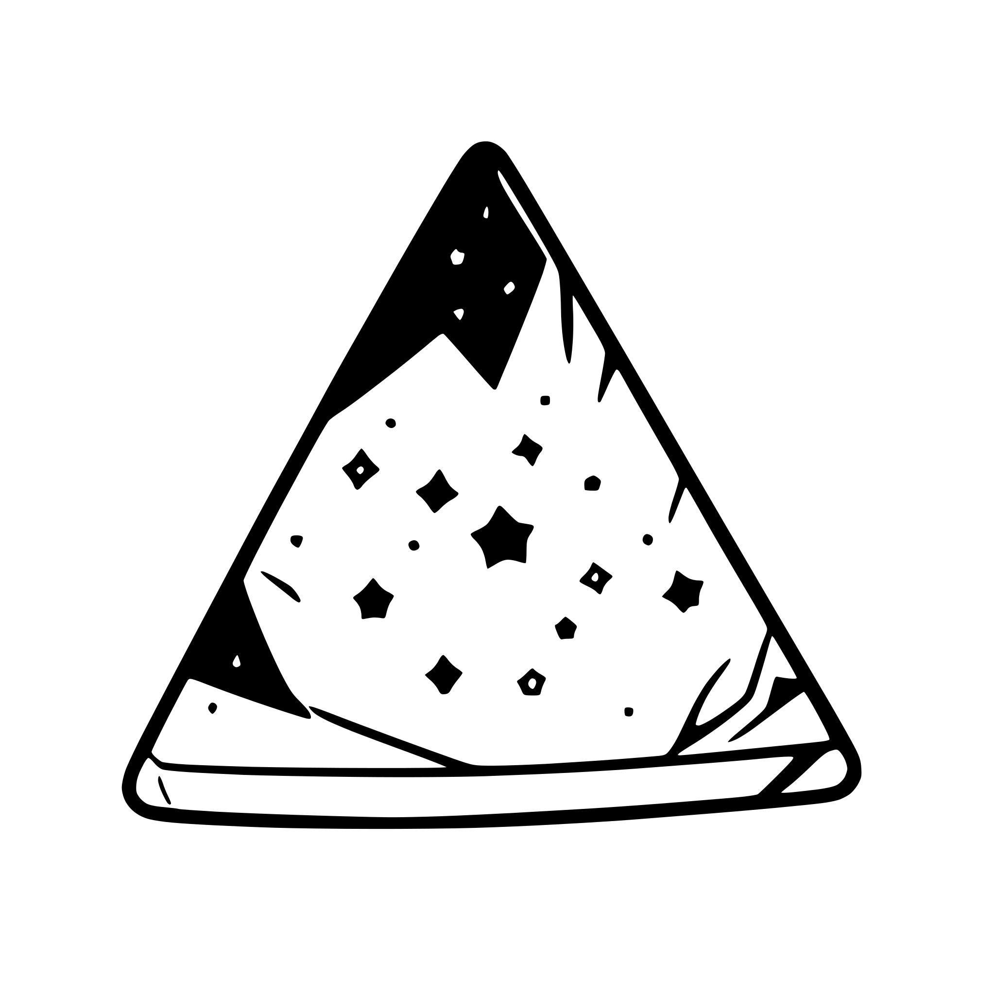 AI-generated SVG of a galaxy inside a triangle