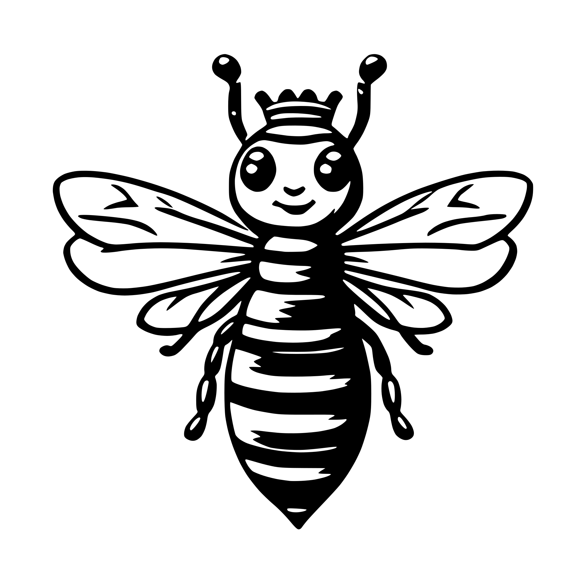 AI-generated SVG of 'Bee Queen'