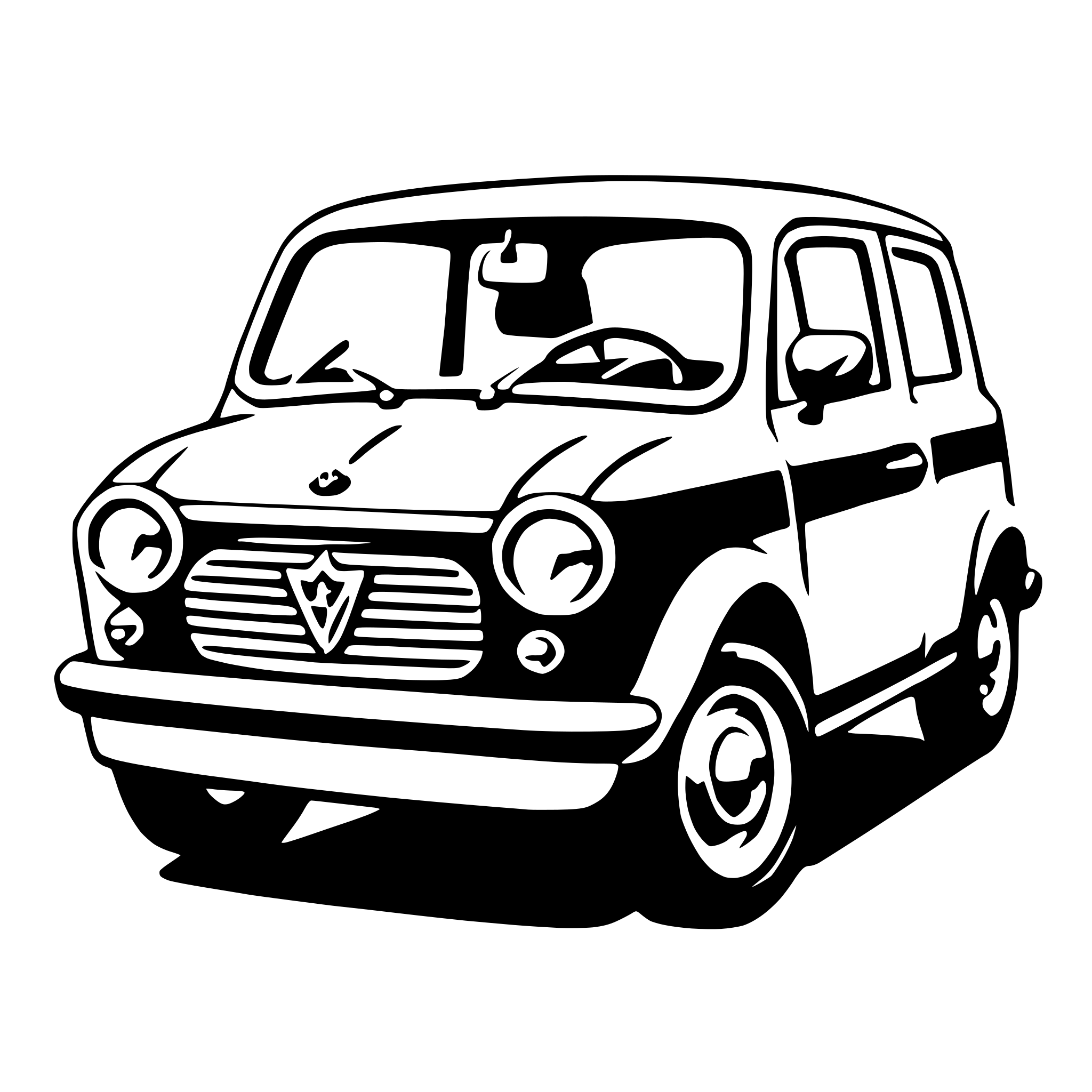 AI-generated SVG of a subcompact car
