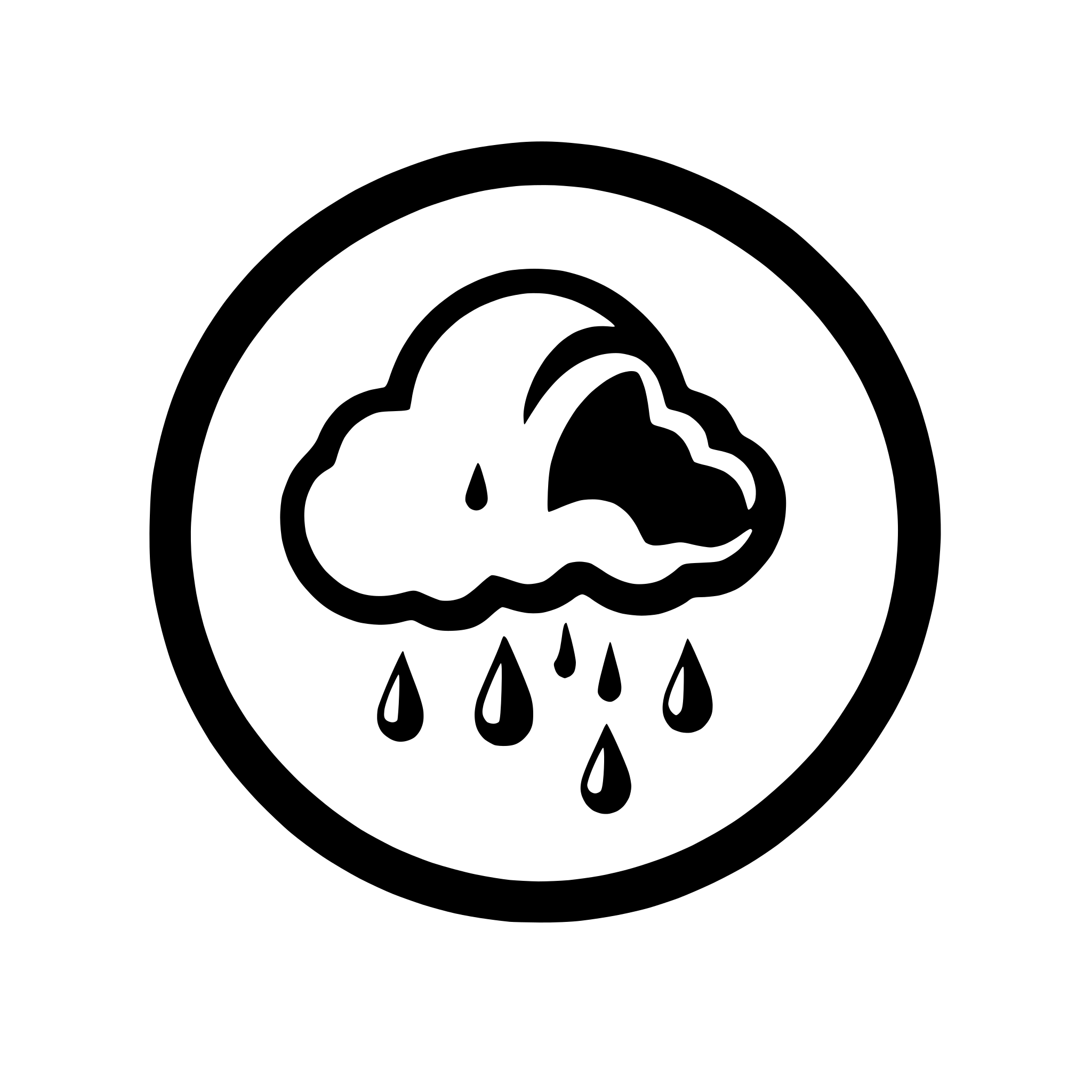 AI-generated SVG of 'abstract cloud with raindrops'