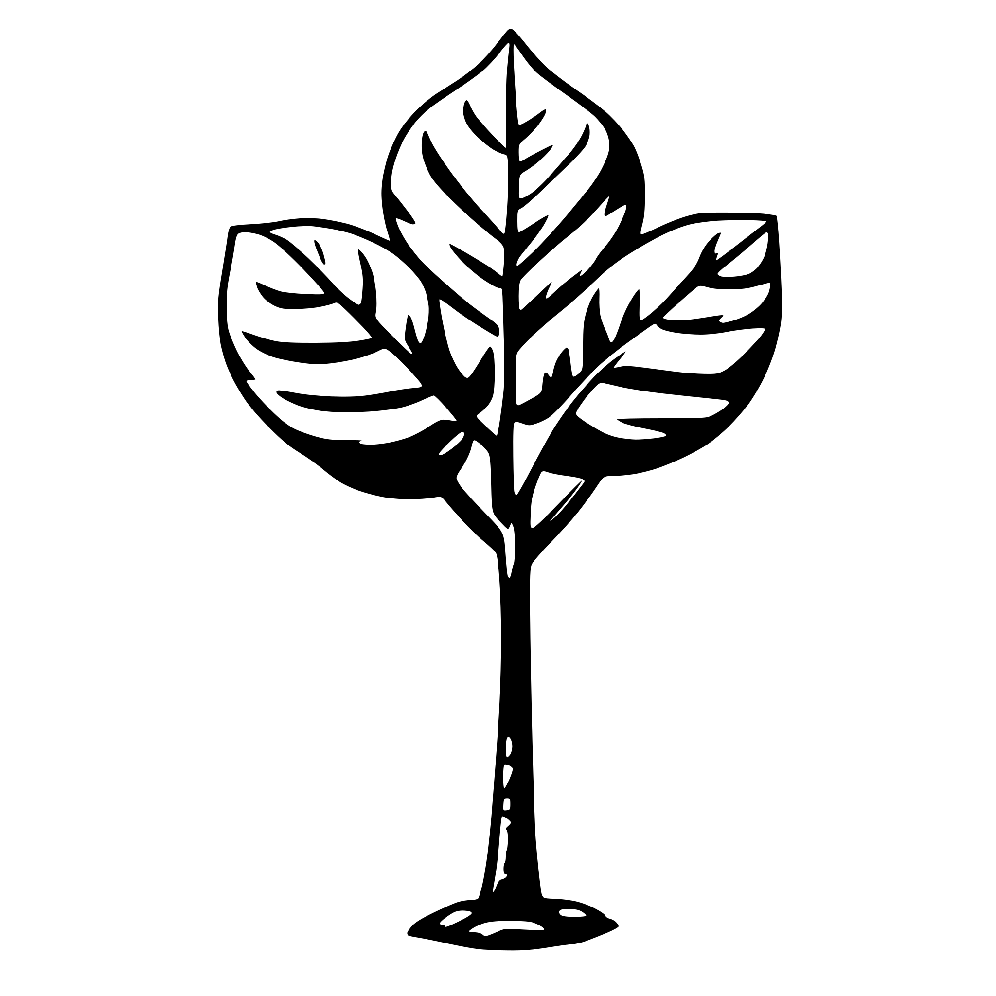 AI-generated SVG of a tree leaf