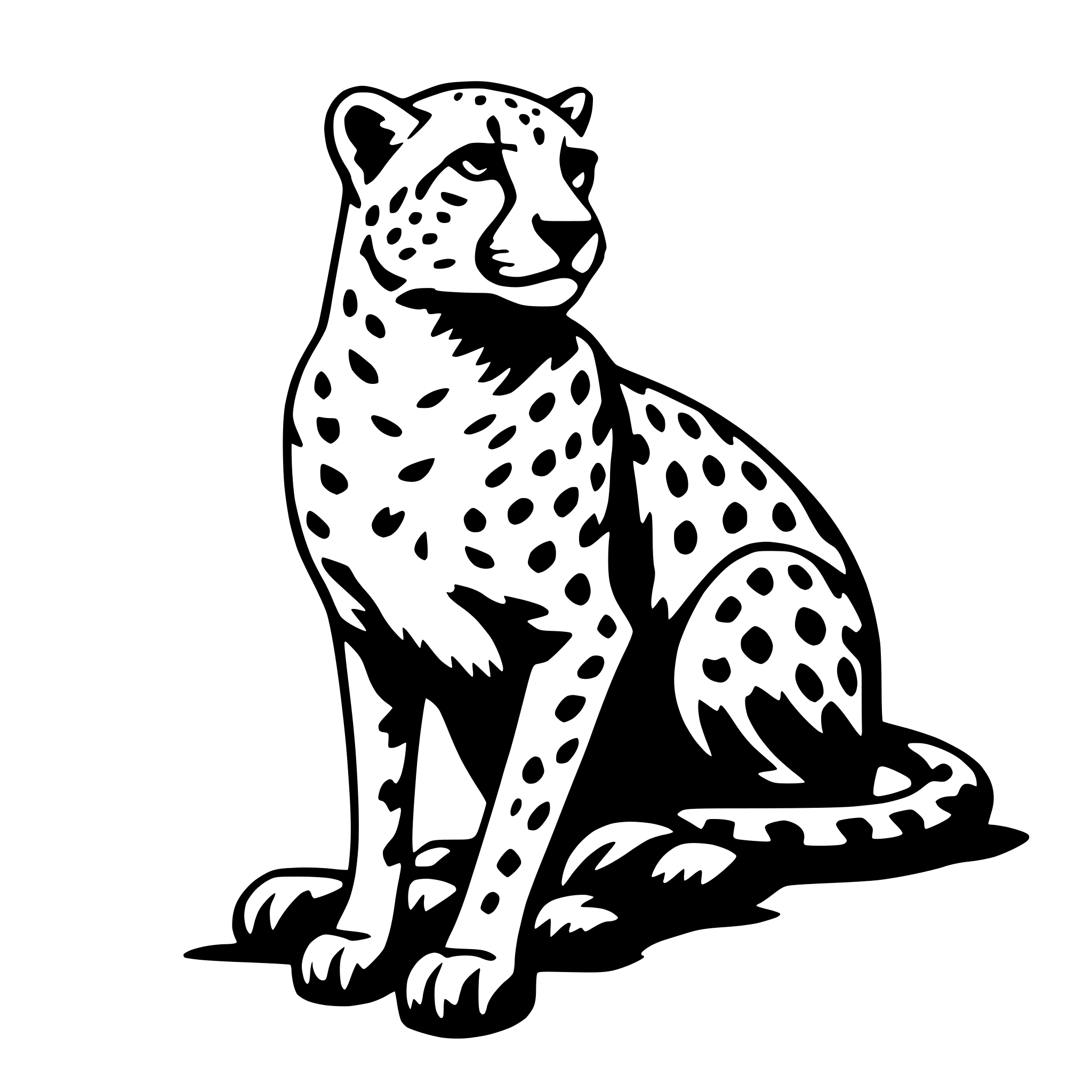 AI-generated SVG of a cheetah