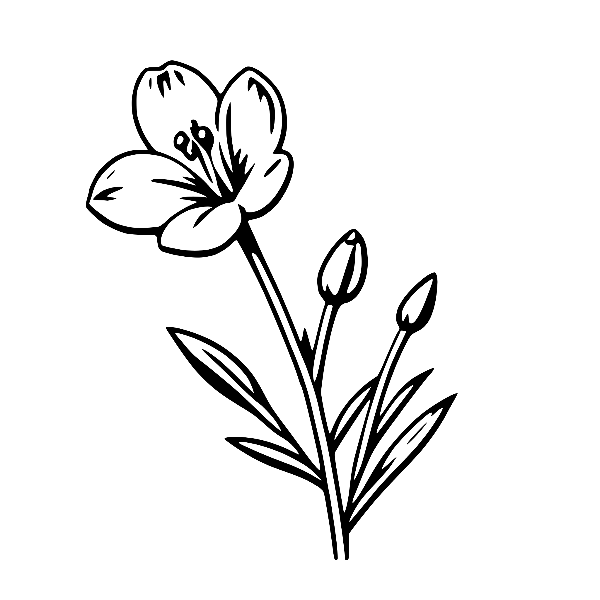 AI-generated SVG of a freesia