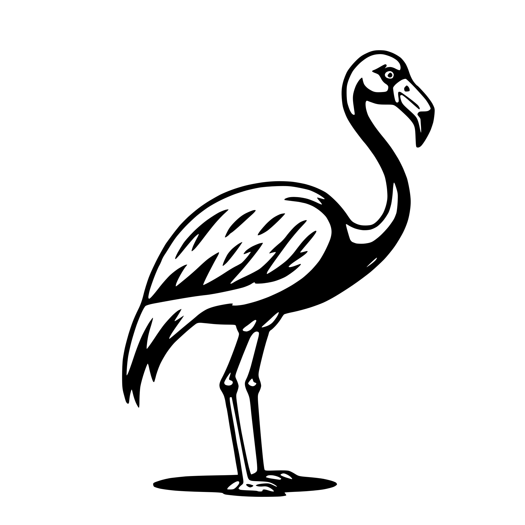 AI-generated SVG of a flamingo