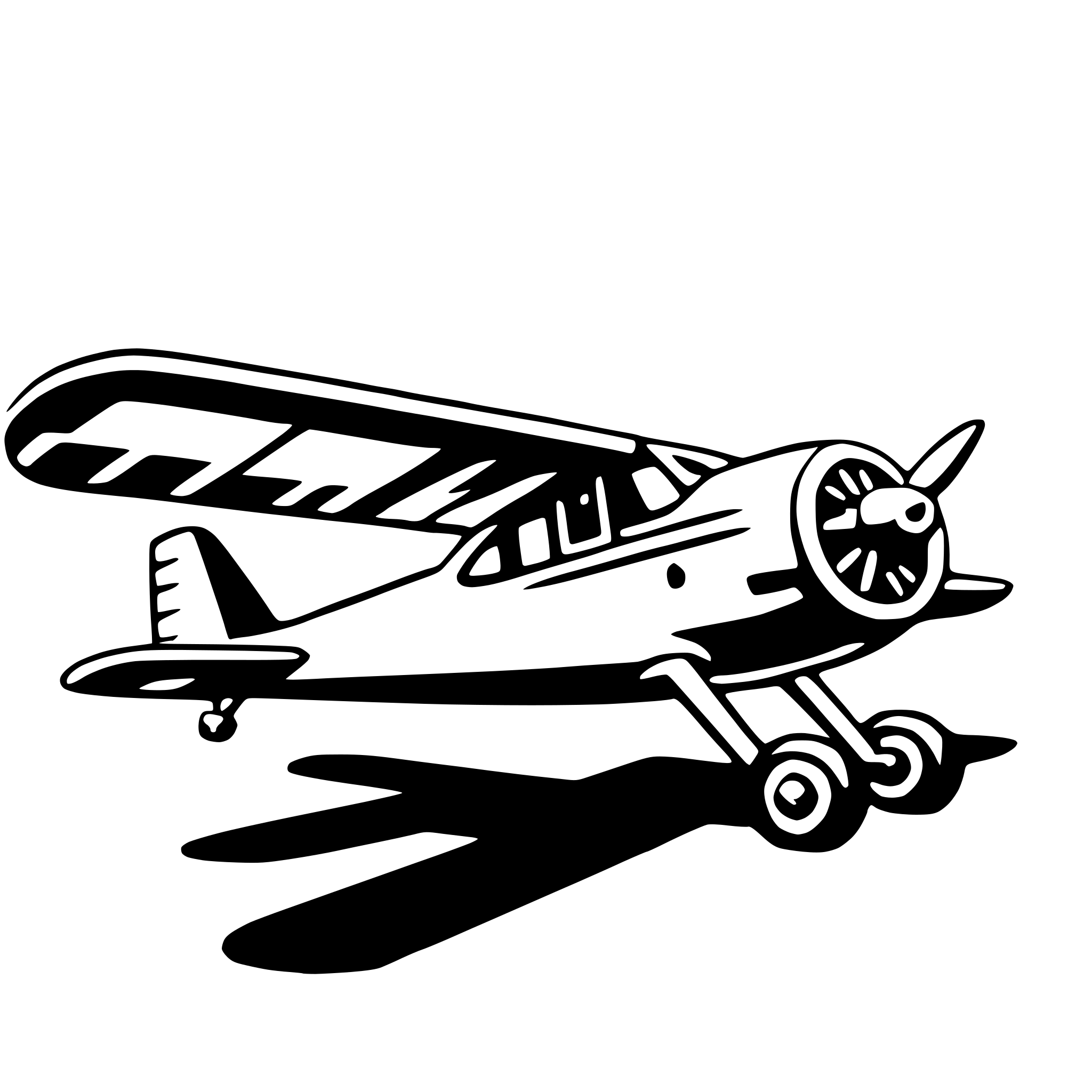 AI-generated SVG of a single-engine plane