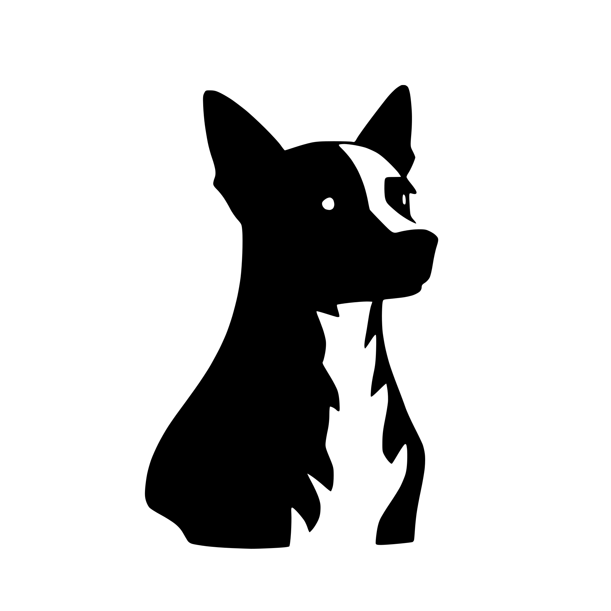 AI-generated SVG of a a dog silhouette vector with a white background AI-generated SVG of a a dog silhouette vector with a white background