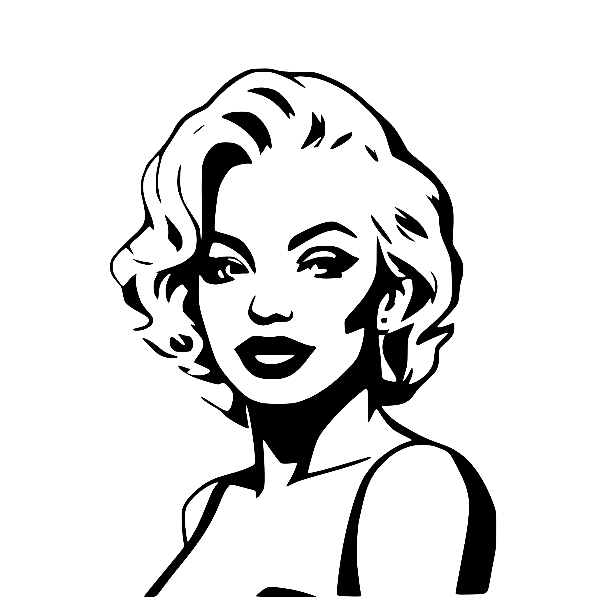 AI-generated SVG of a Marilyn Monroe