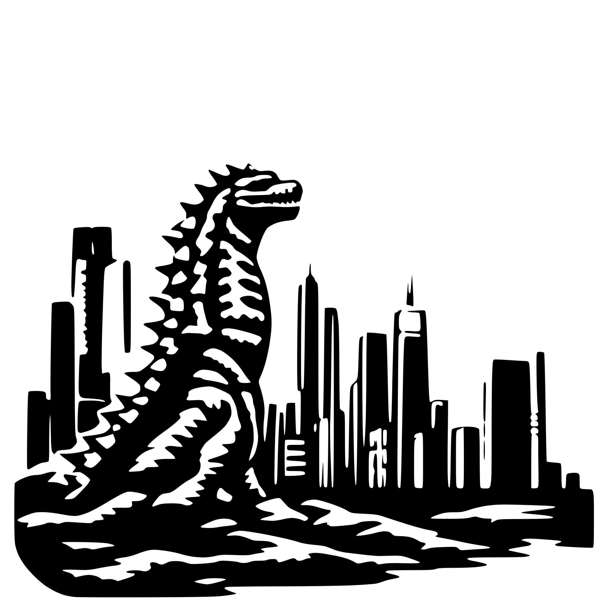 AI-generated SVG of 'Godzilla Tokyo skyline'